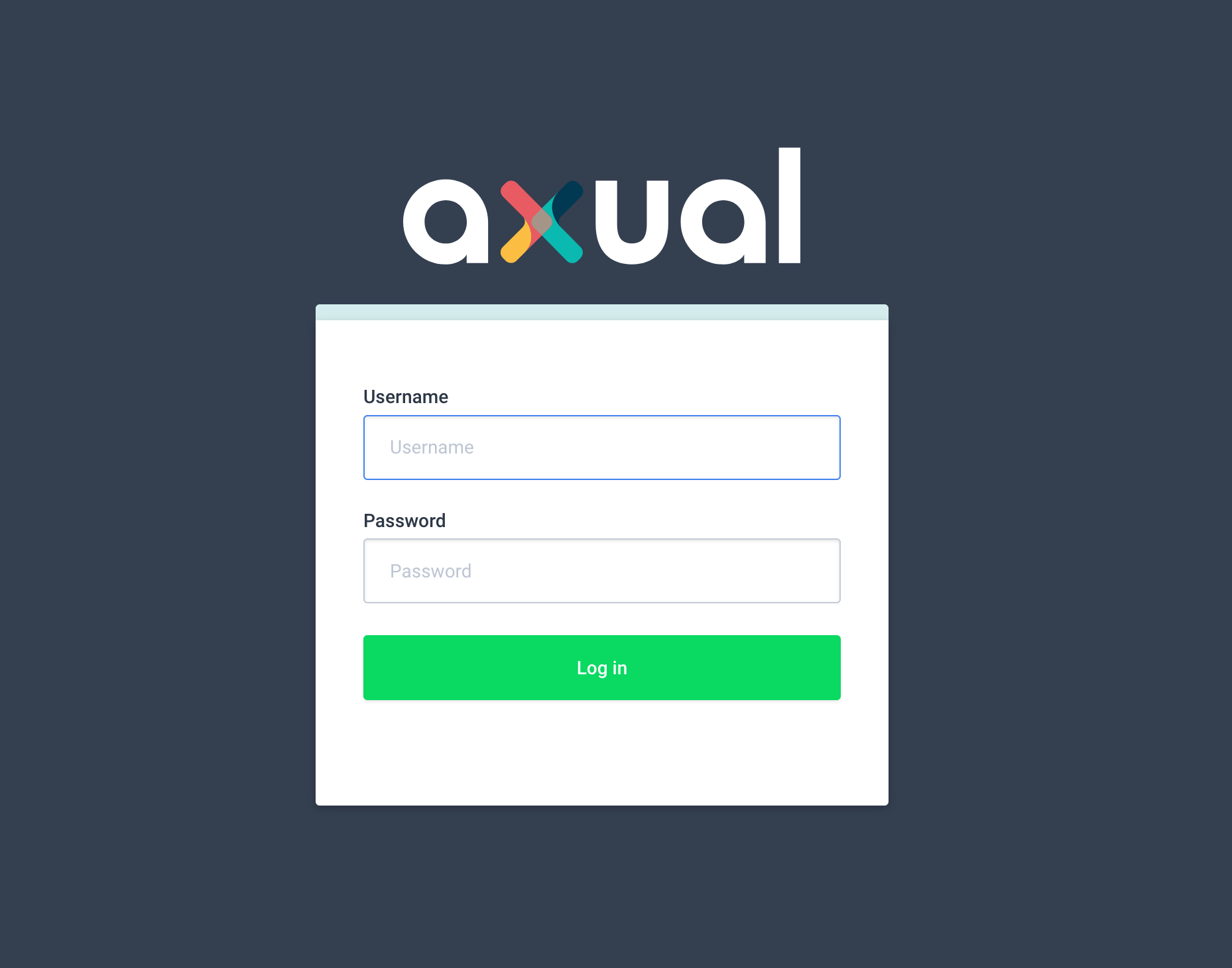 Login page