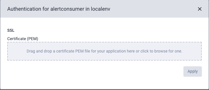 Configure application principals modal