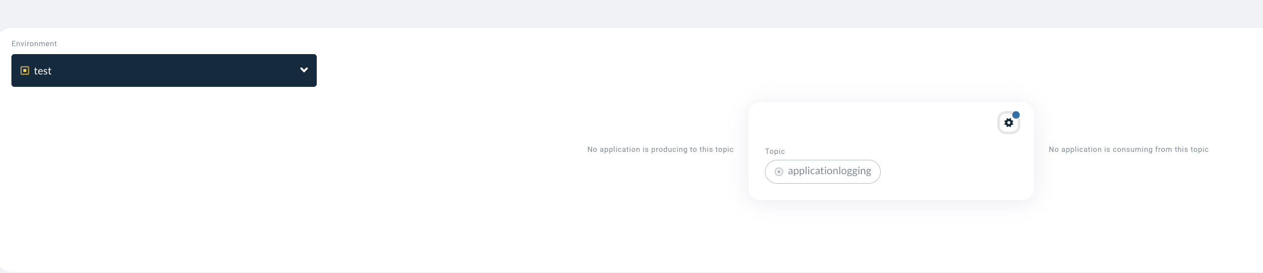 Config topic button