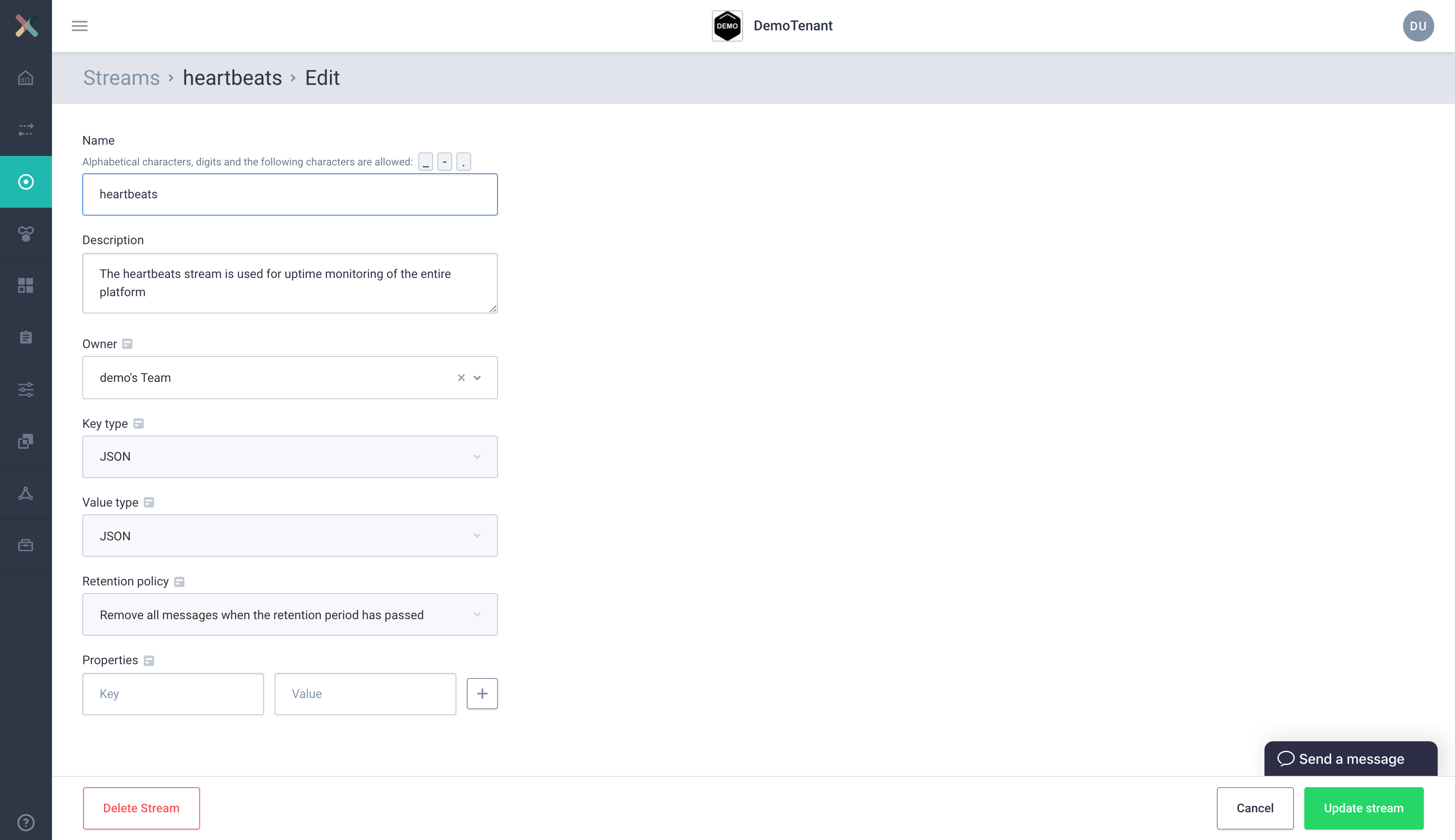 Topic Delete Button