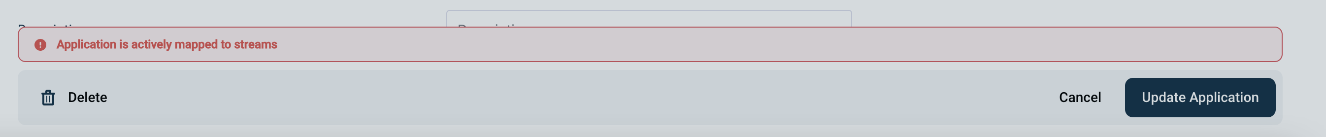 Inform application modal