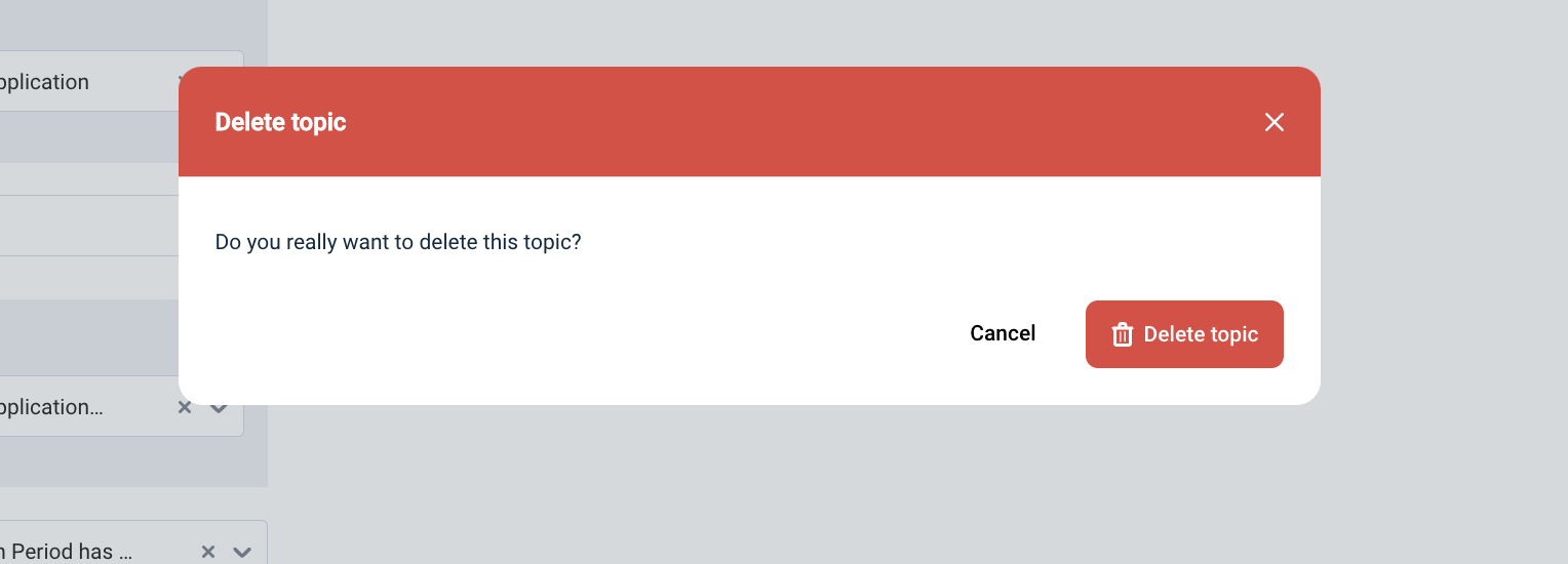 Topic Delete Modal