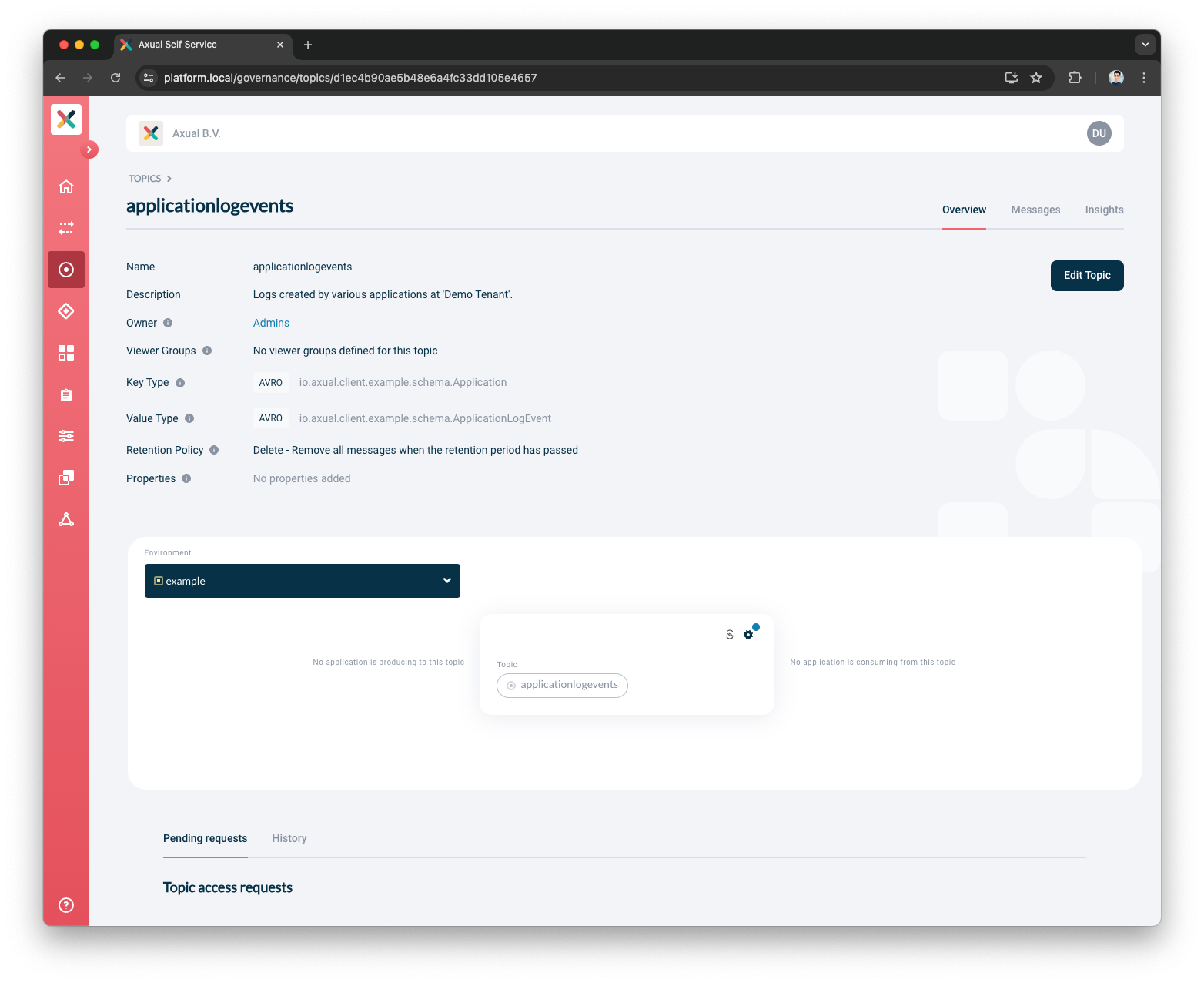 topic applicationlogevents