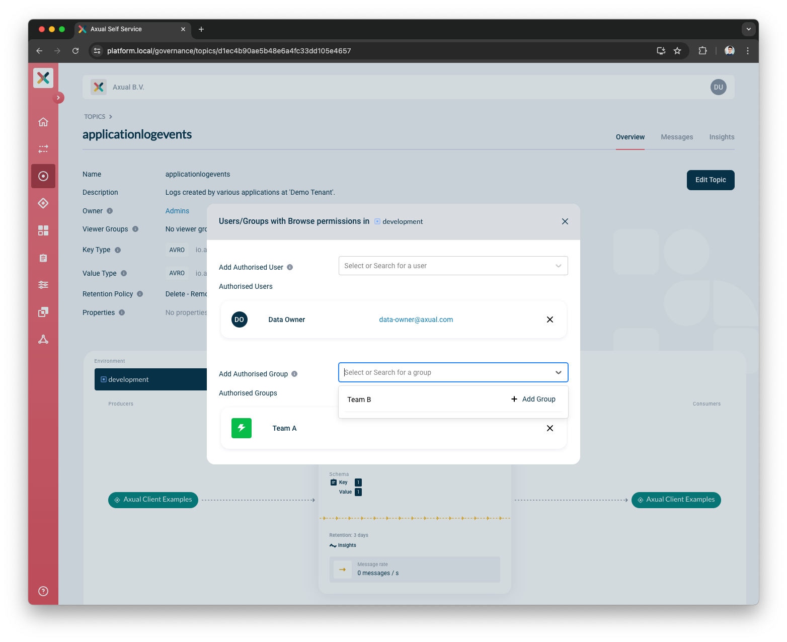 Stream Browse Permission Modal