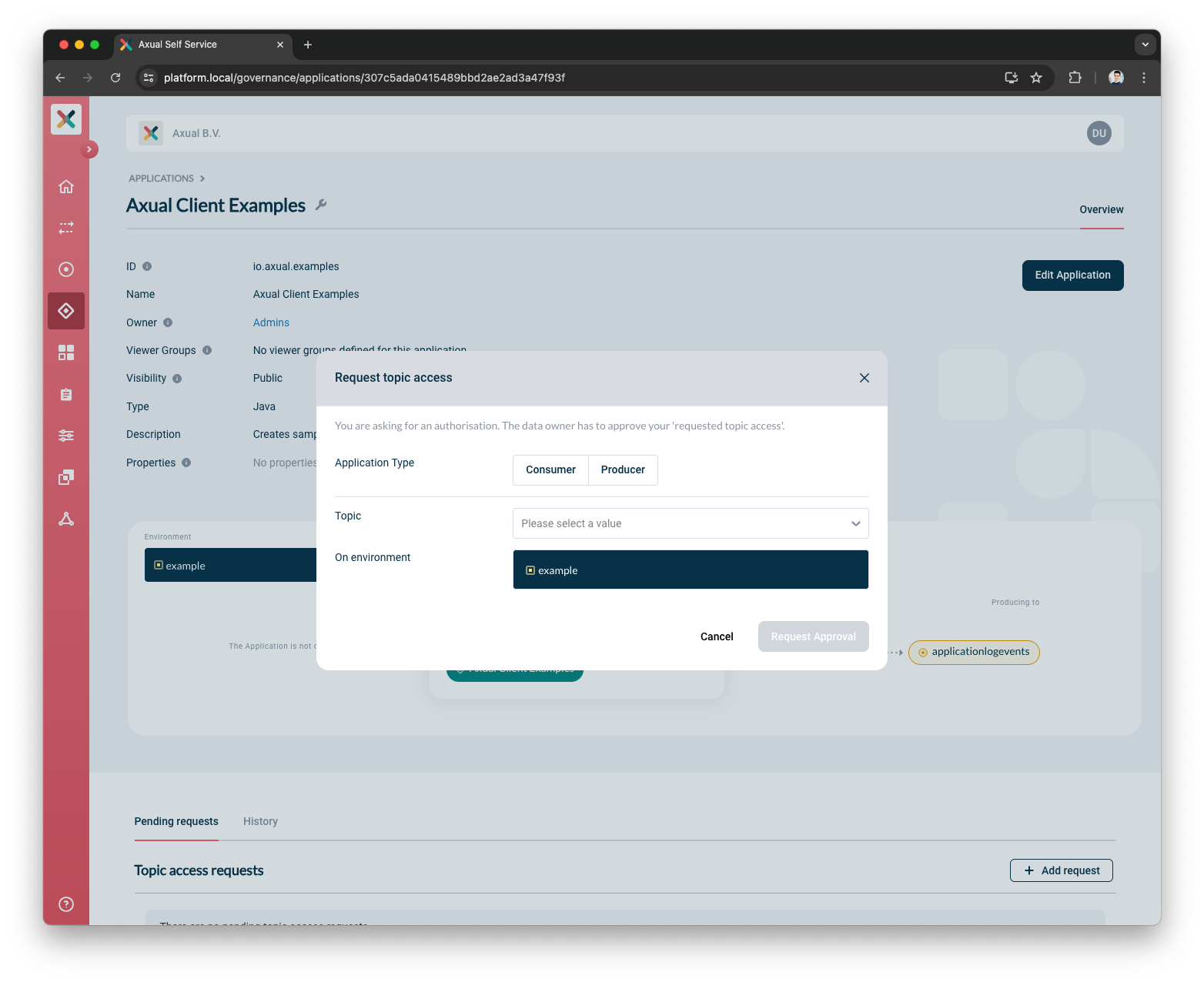 Configure stream request for consumer