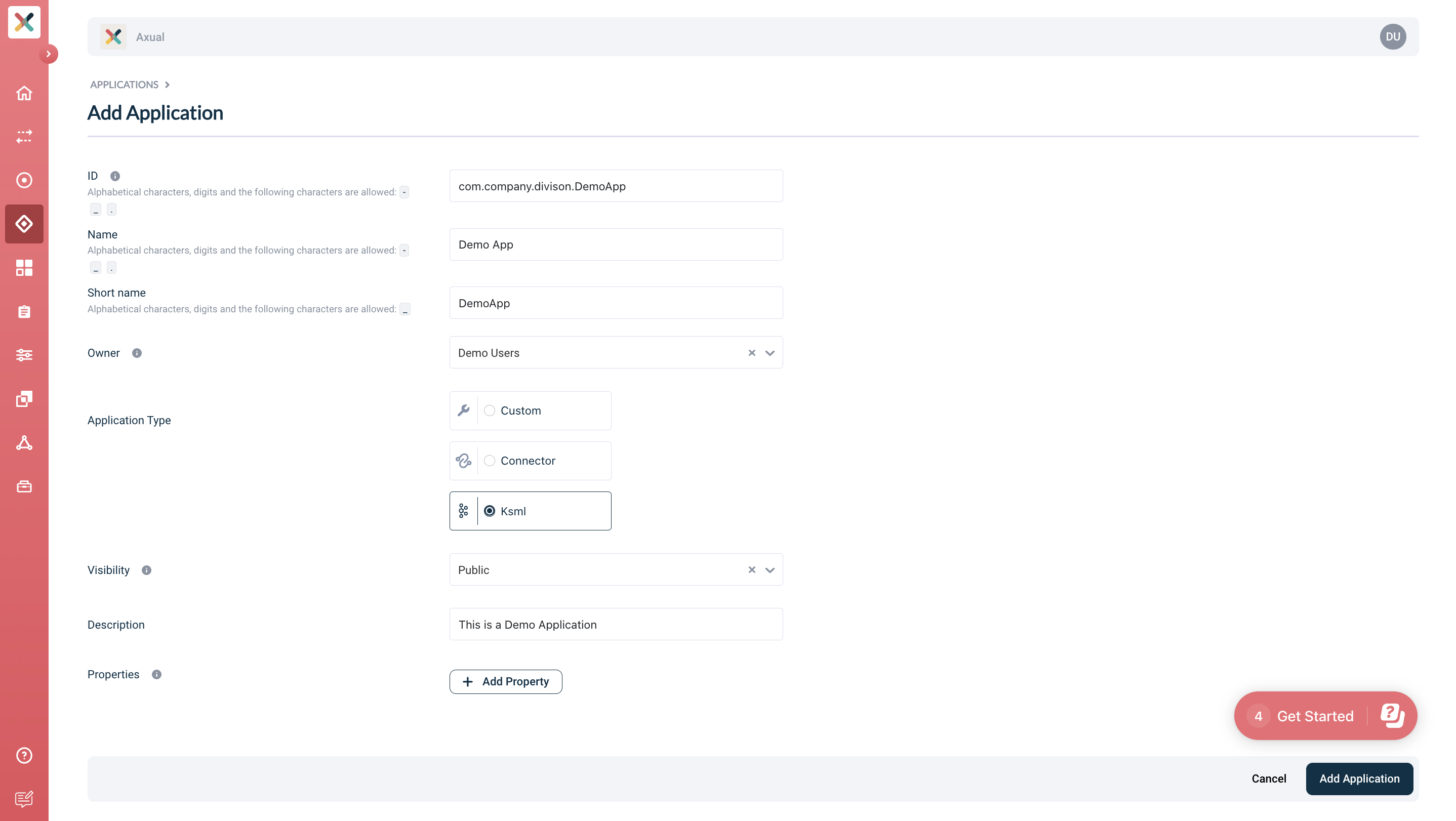 Self-Service Add KSML Application