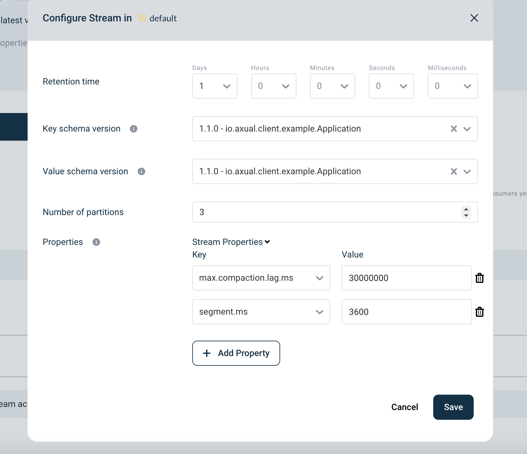 Configure topic properties