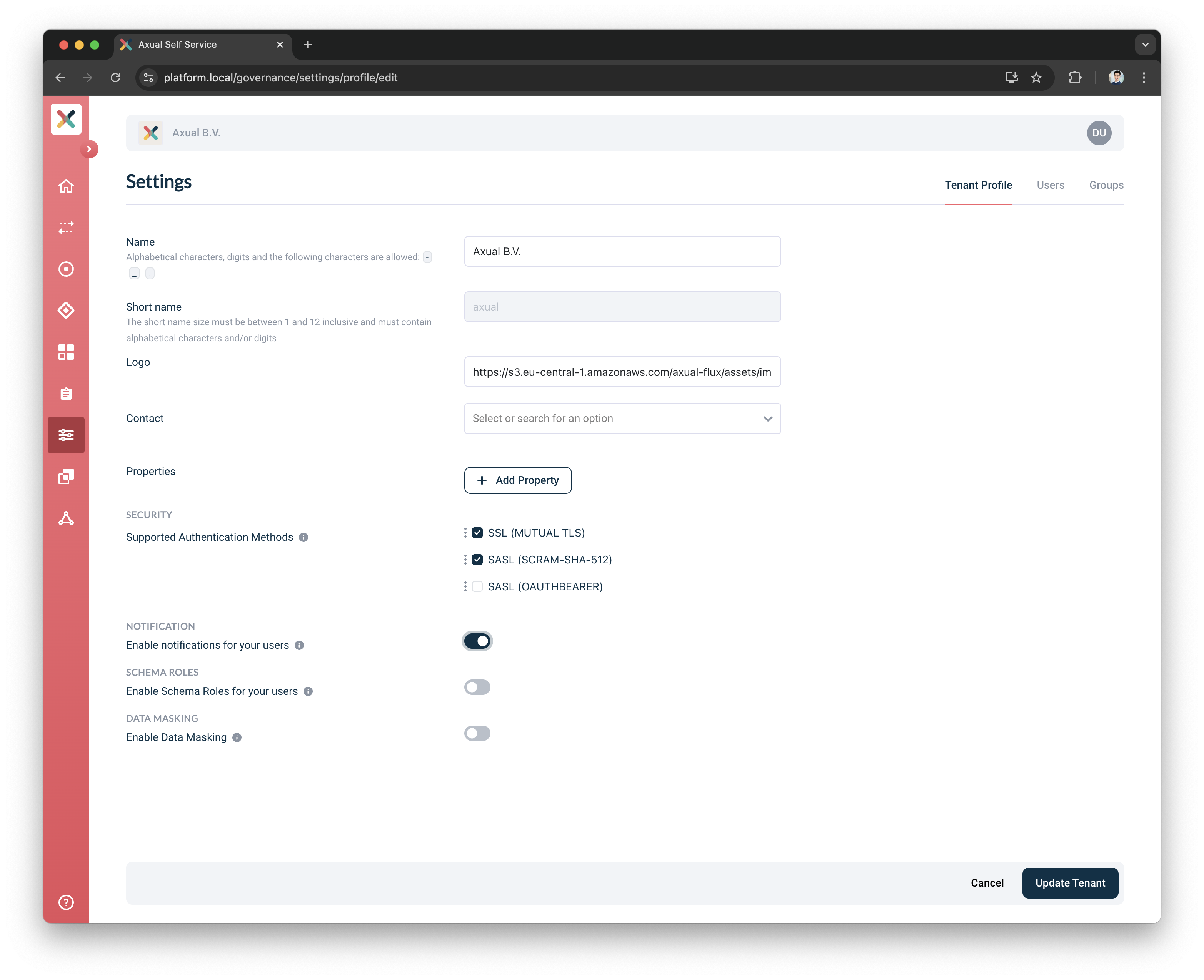 Enable Tenant notifications