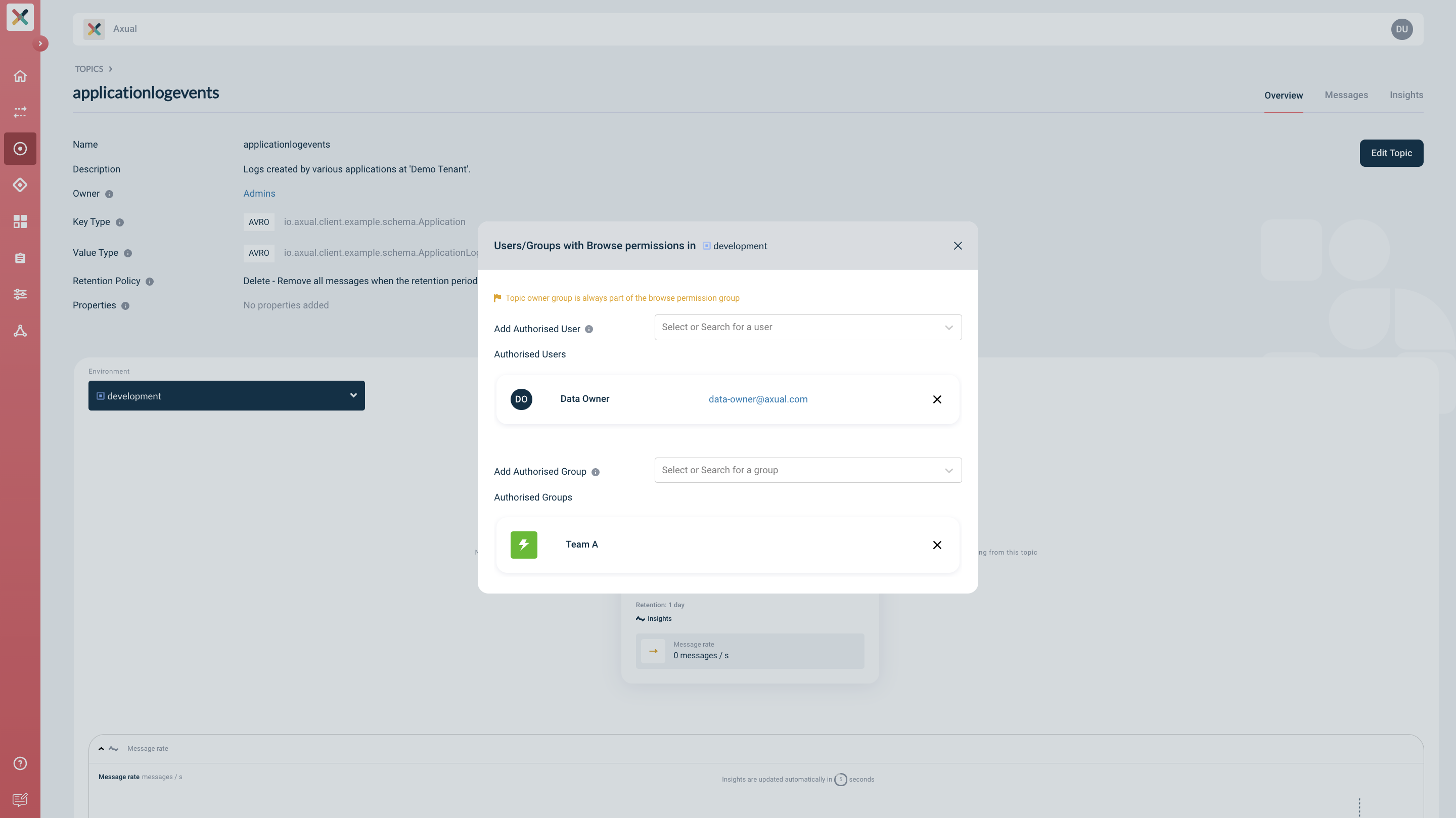 Stream Browse Permission Modal