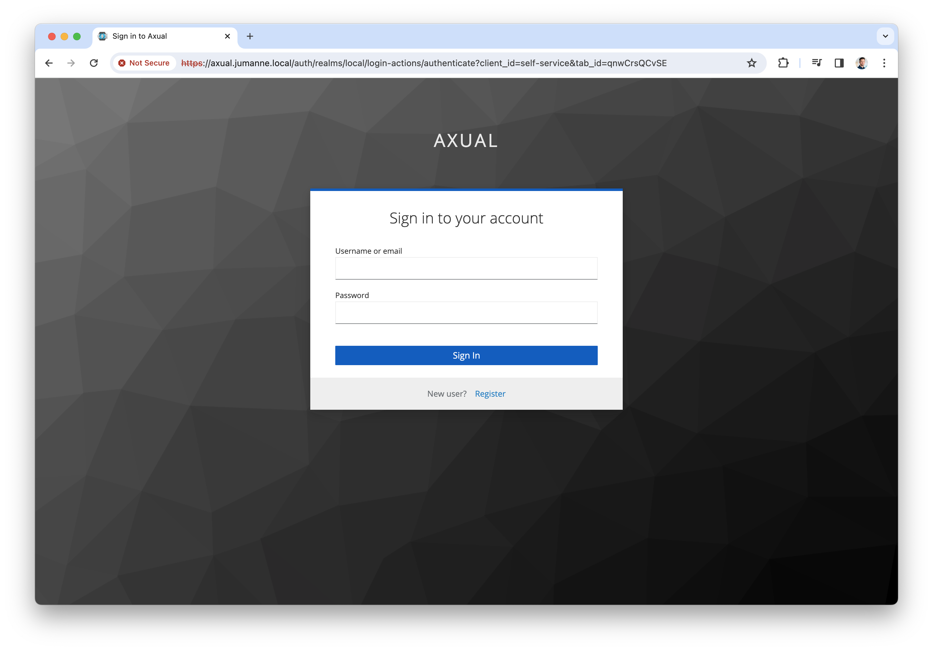 Keycloak - landing page after first deployment