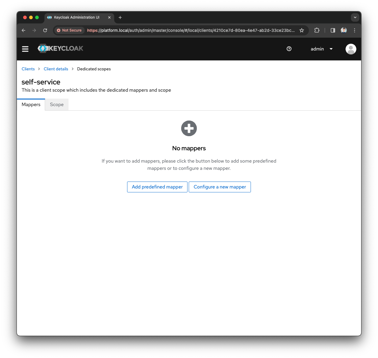 Keycloak Create New Client Mapper