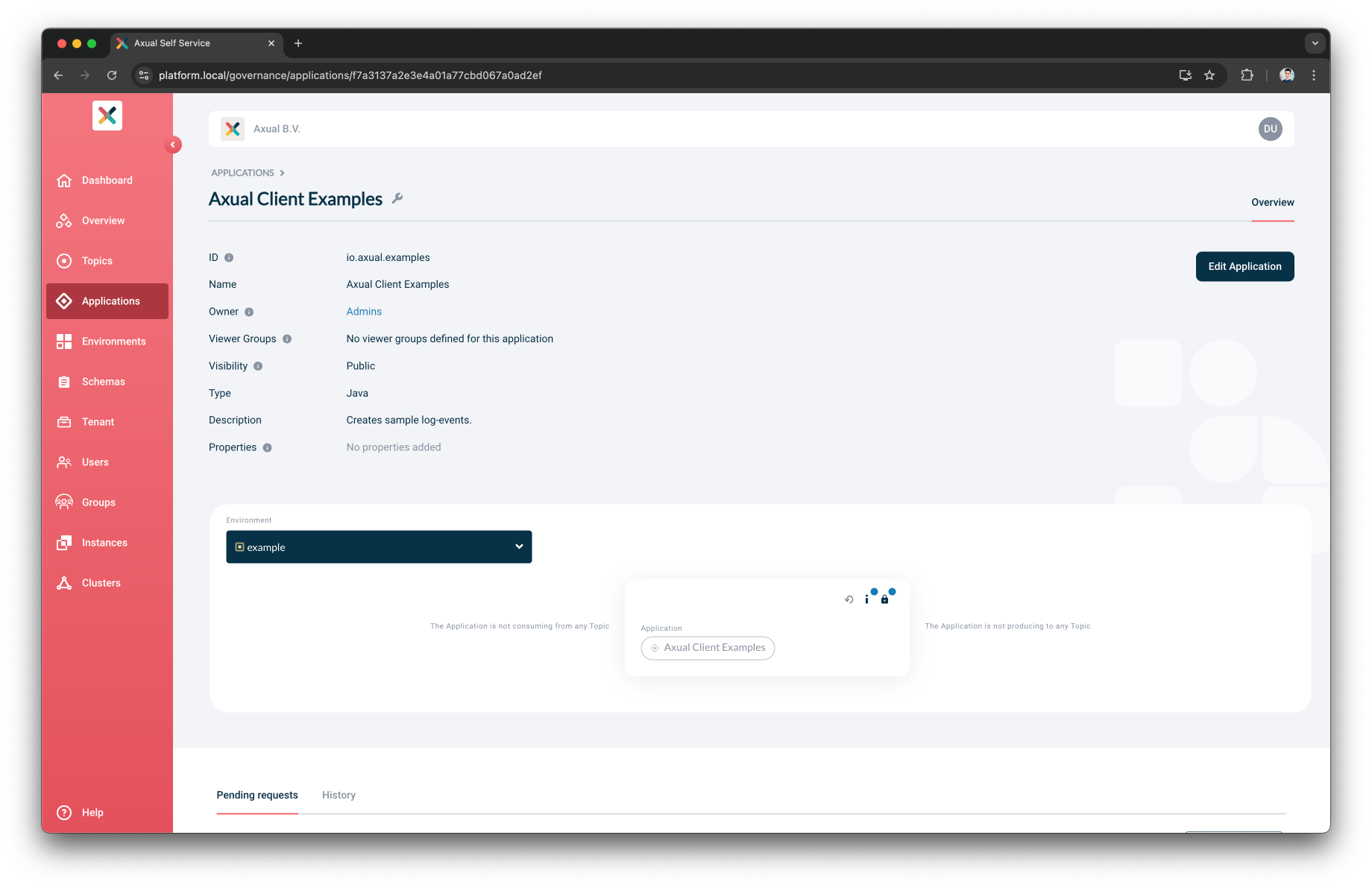 applications log event producer