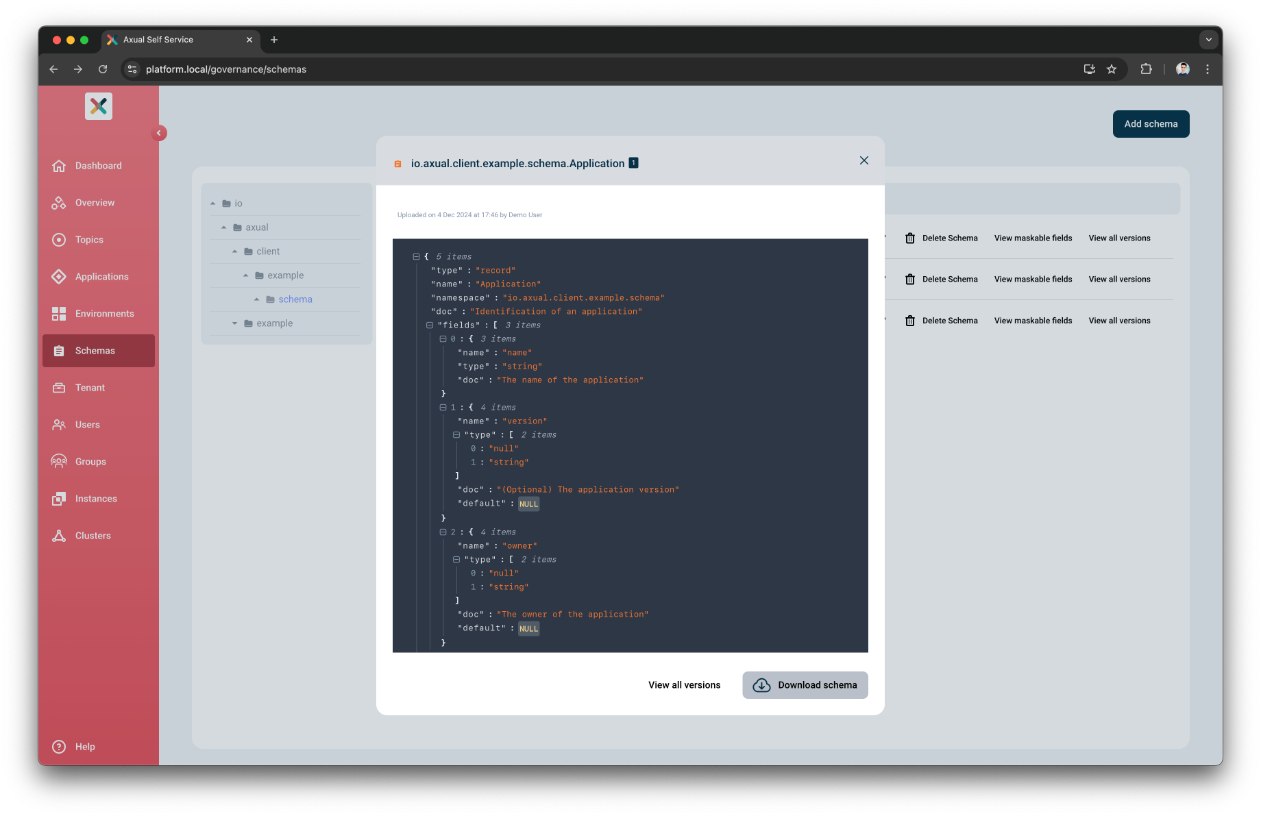 Download Schema