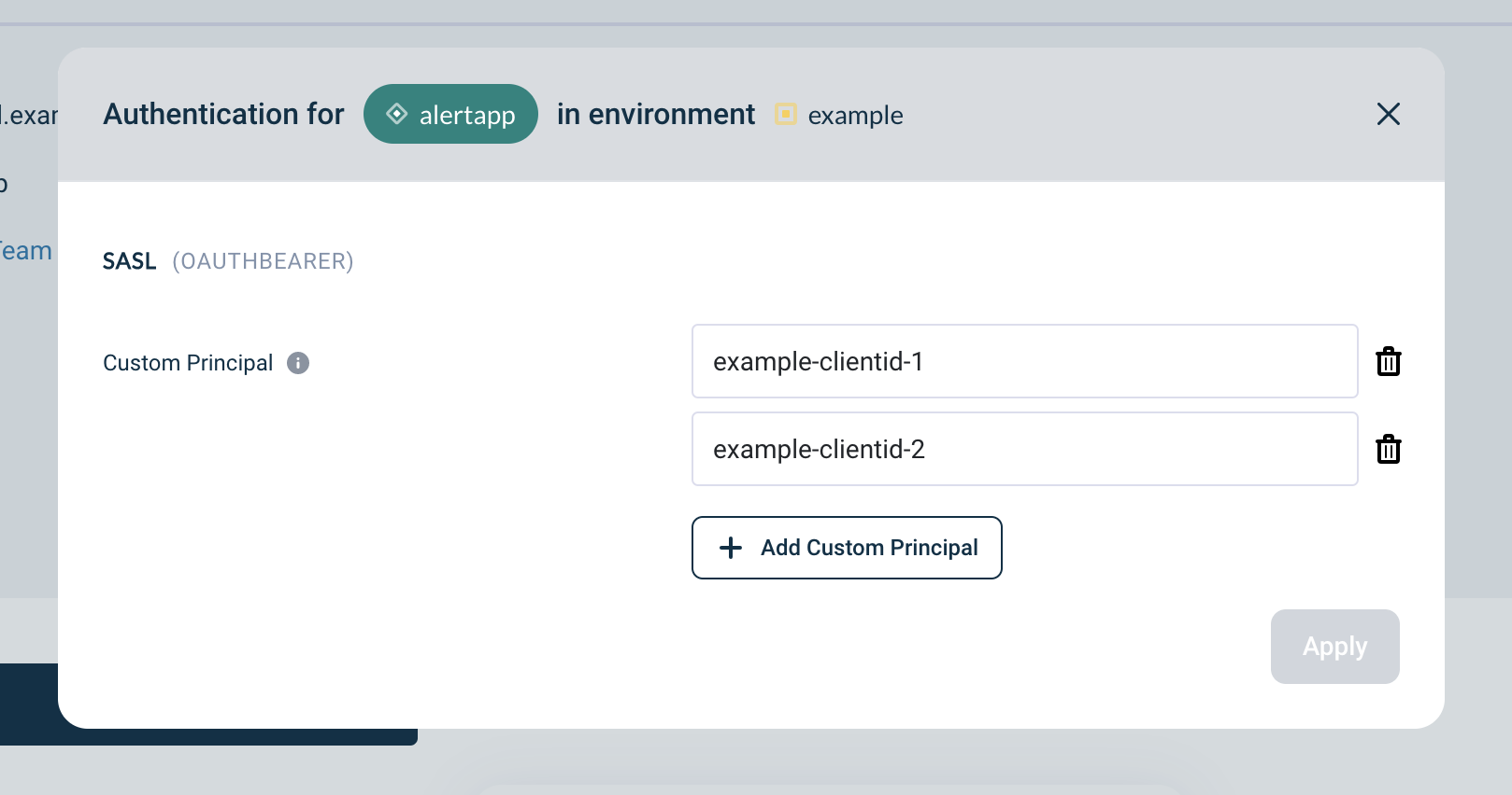 Generated Sasl Credentials