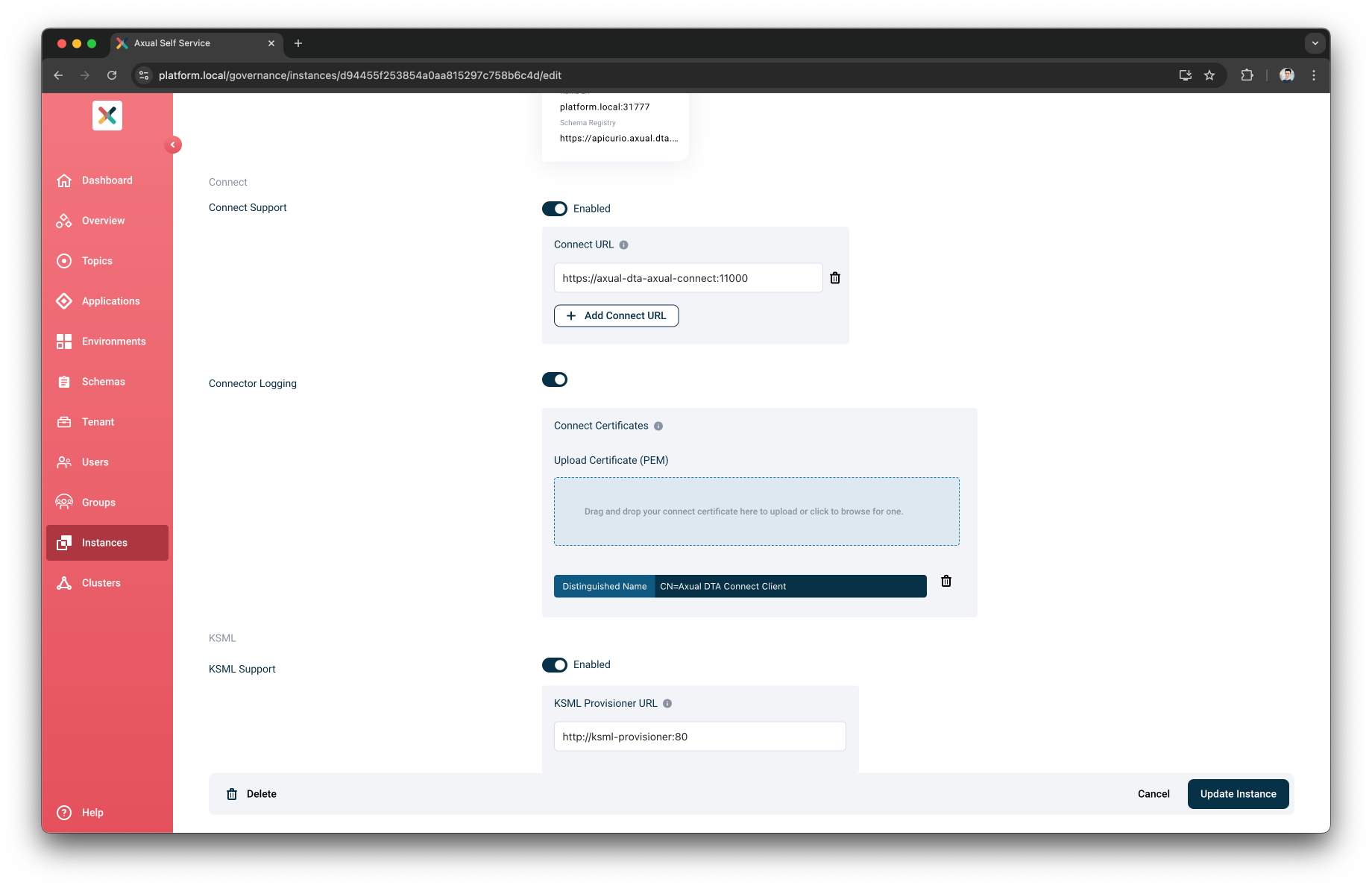 Enable Connector Loggin Support