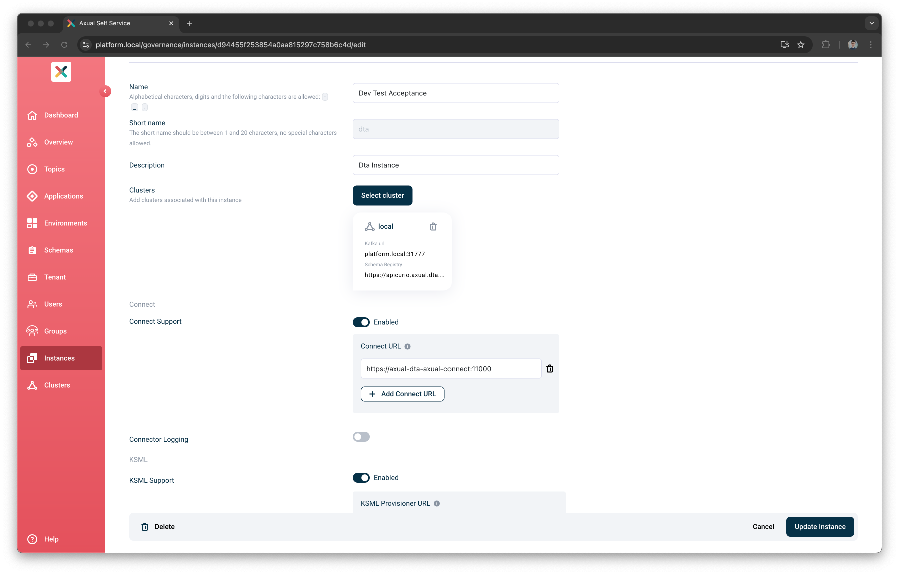 Enable Connect Support