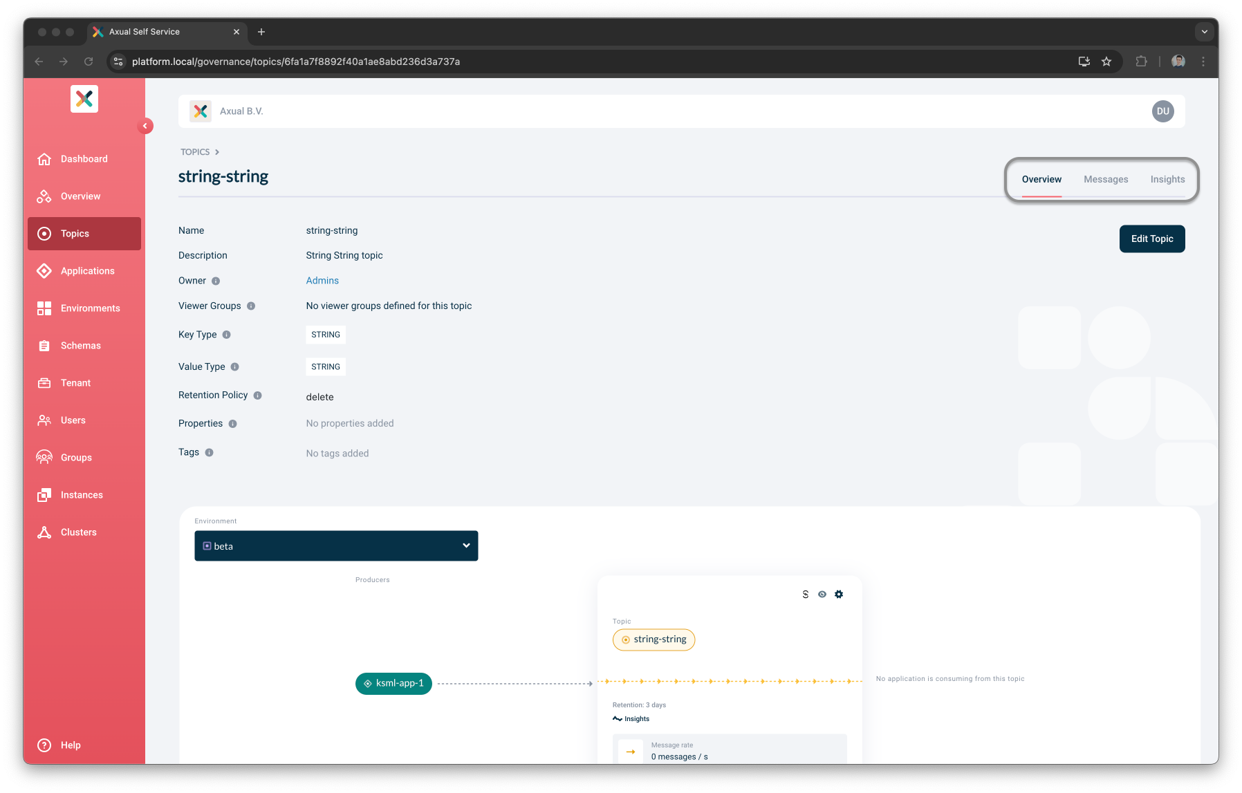 Topic Messages Navigation