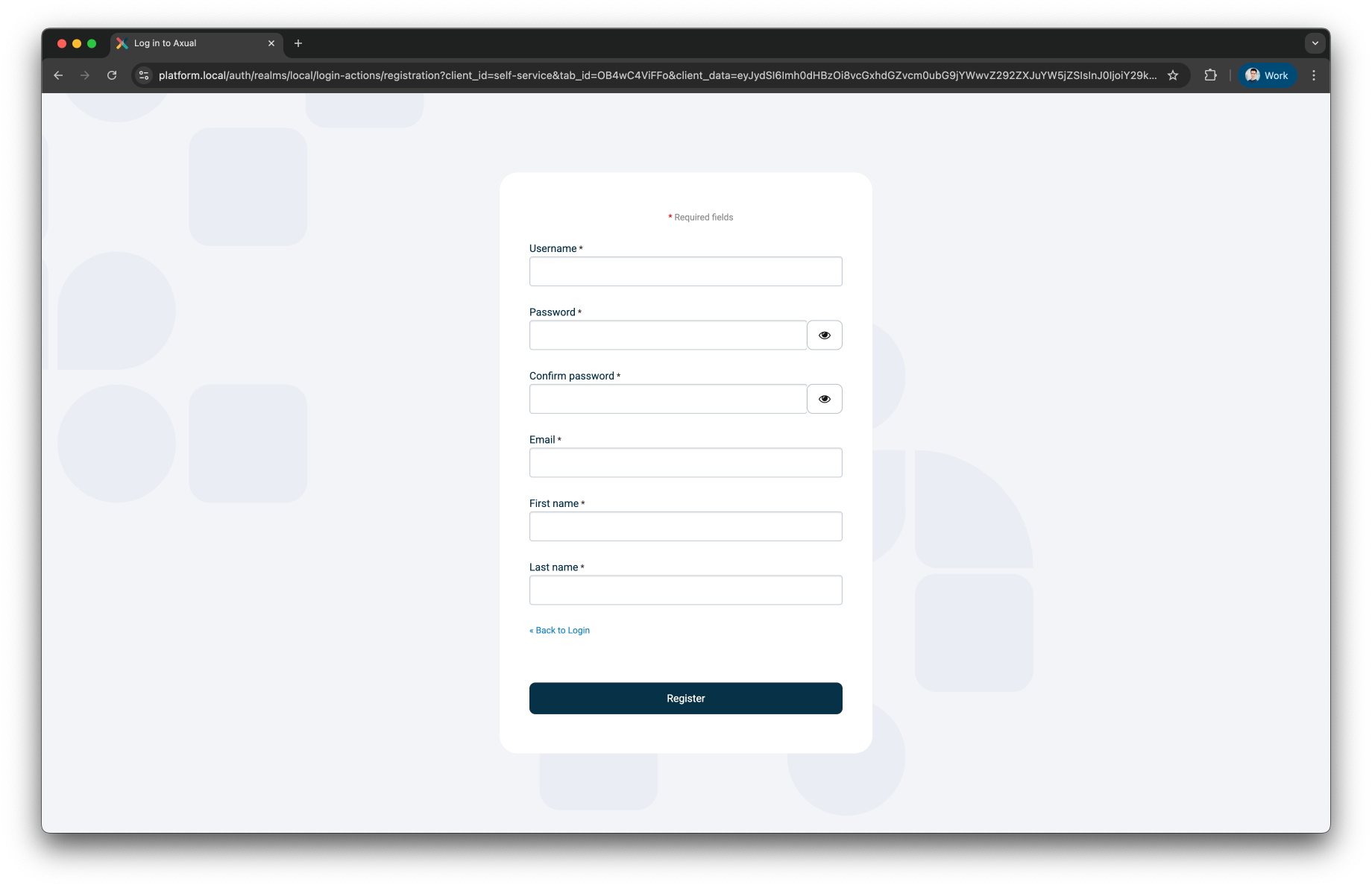 Keycloak - register user form