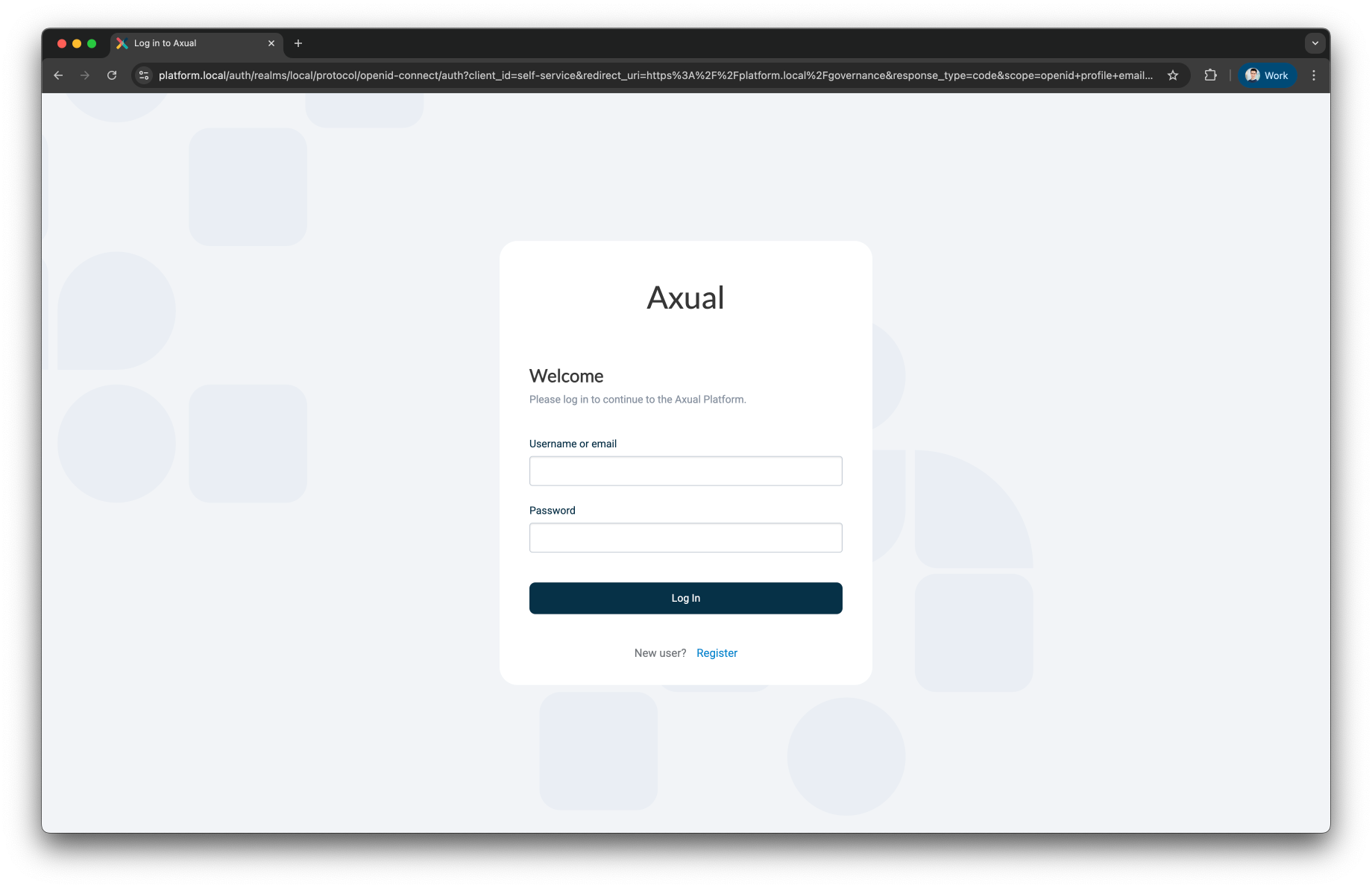 Keycloak - landing page