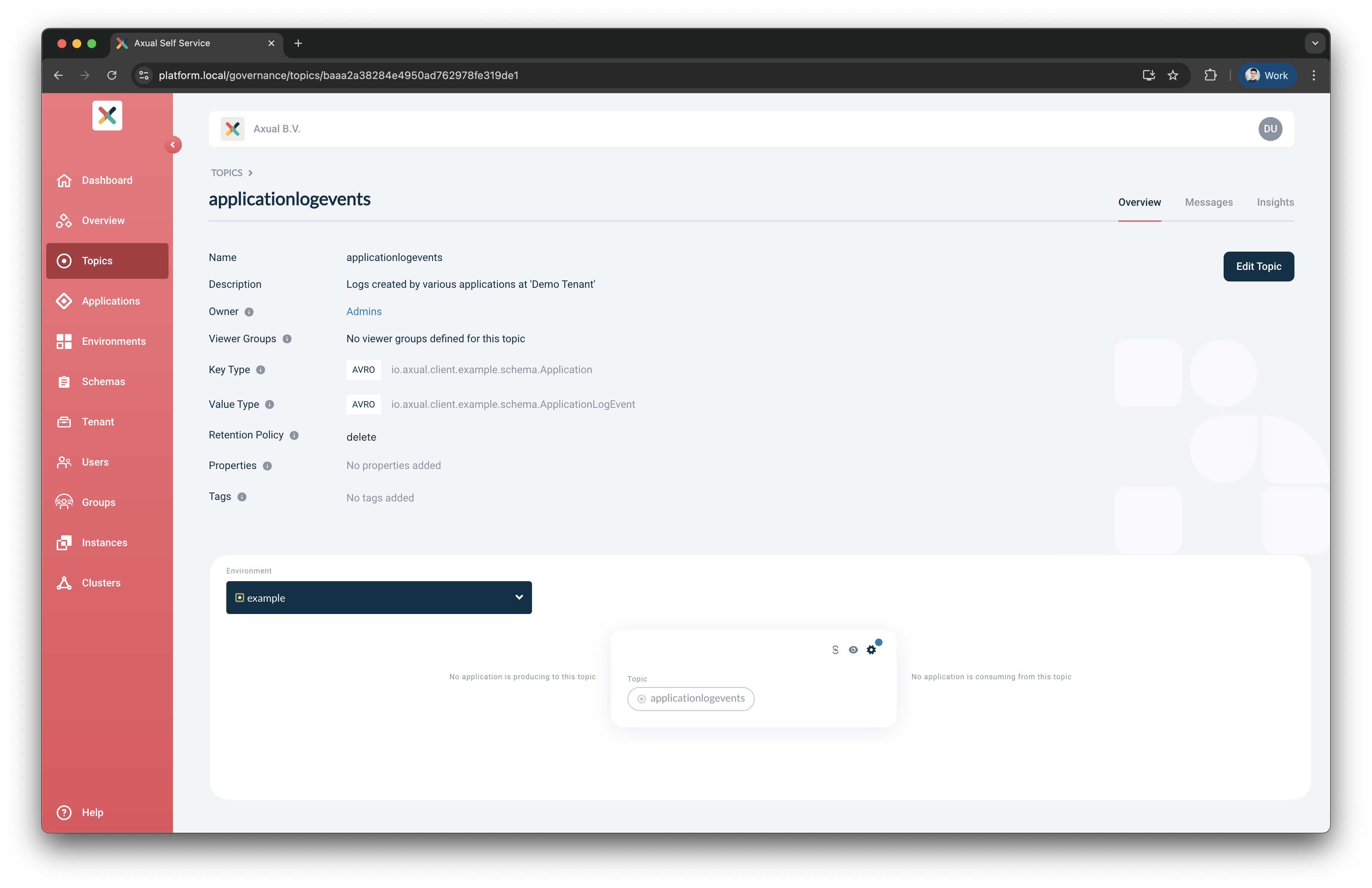 topic applicationlogevents
