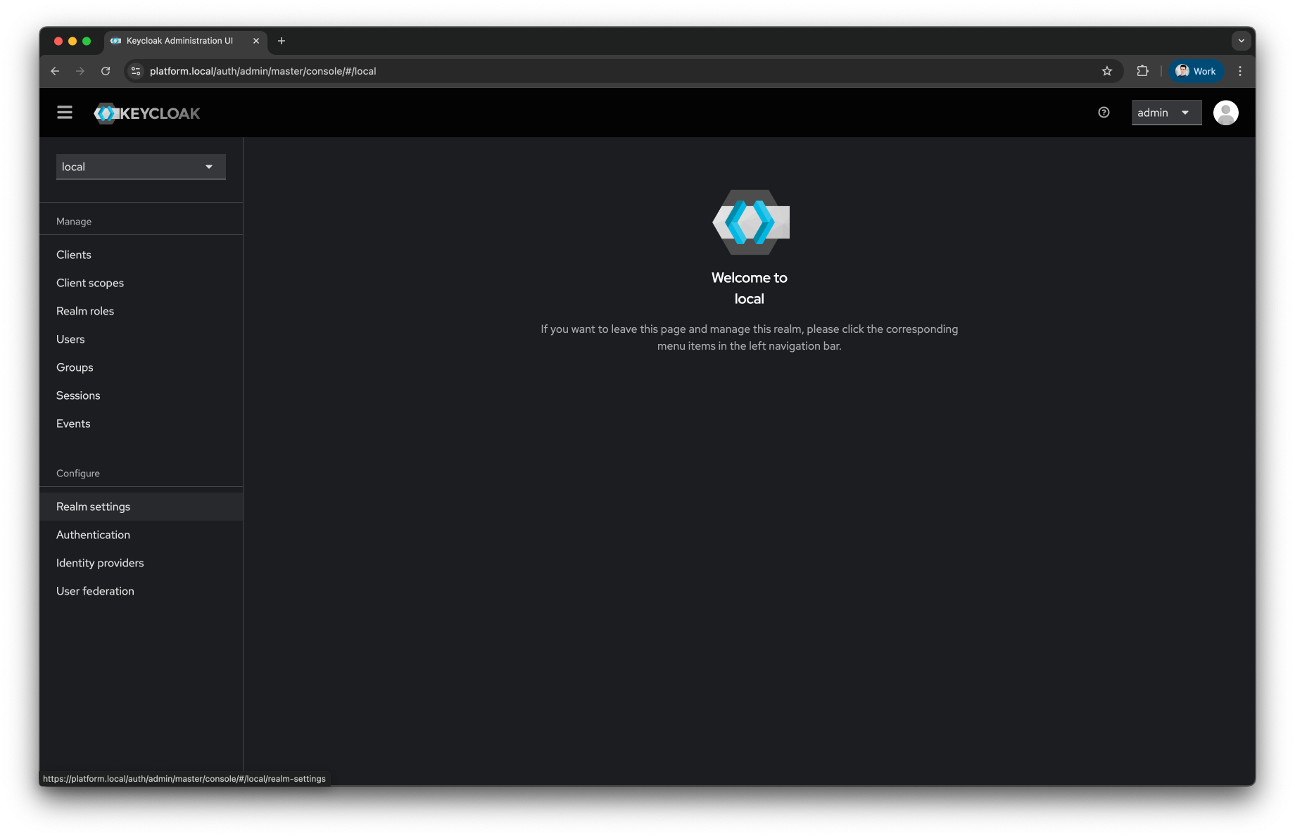 Keycloak Configure realm role=noborder