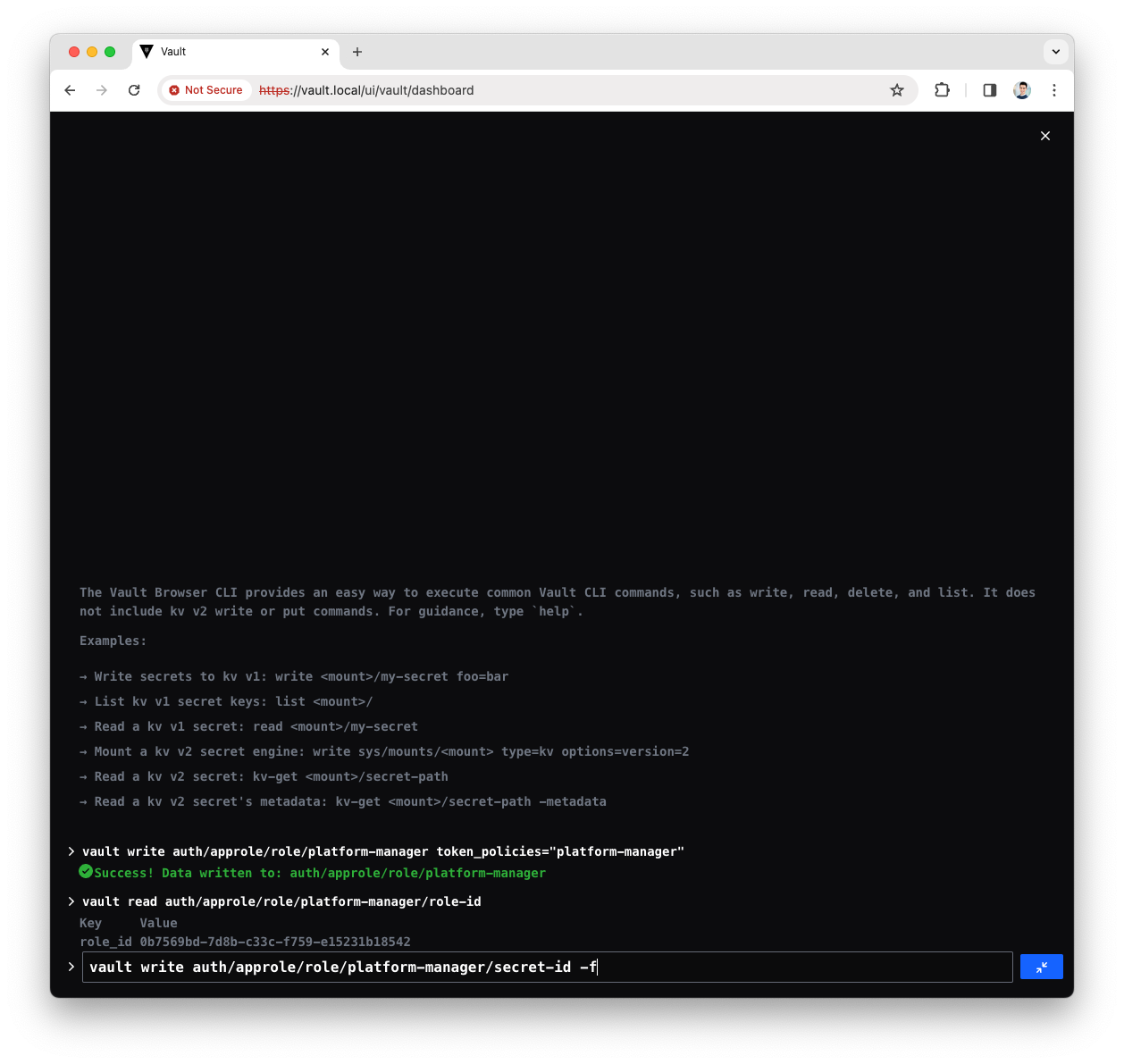 Read Platform Manager SecretID