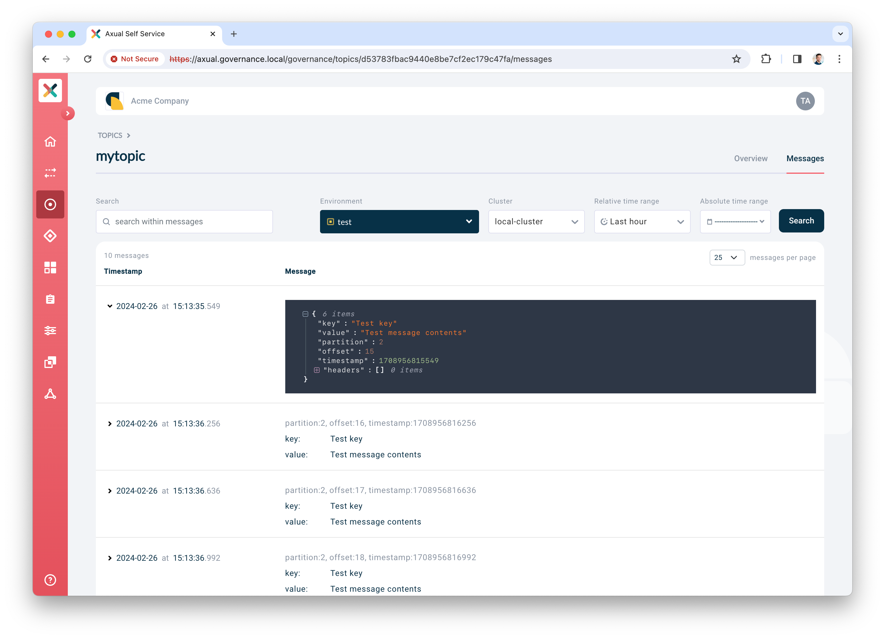 Self-Service - Topic detail page