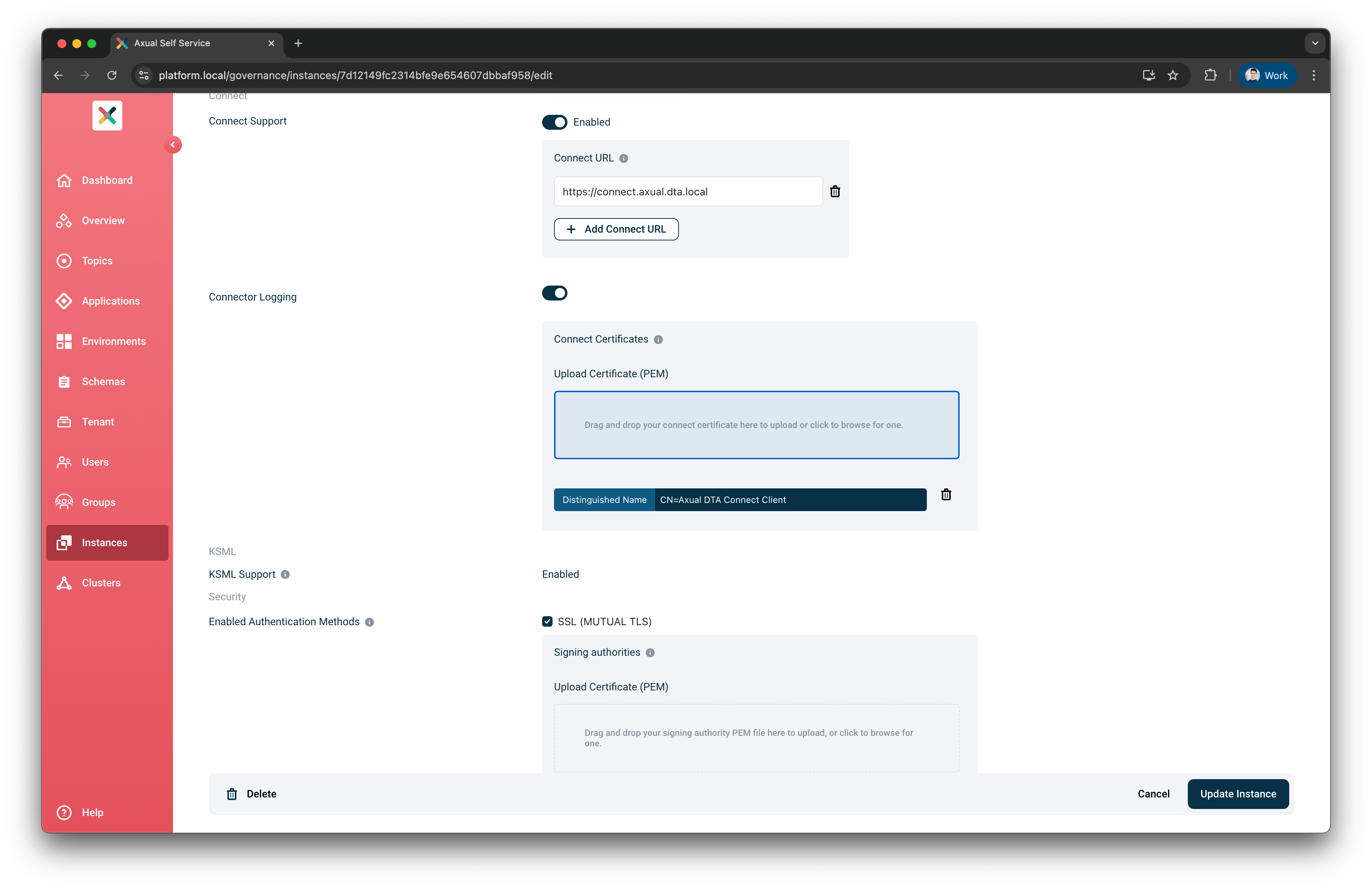 Enable Connector Loggin Support