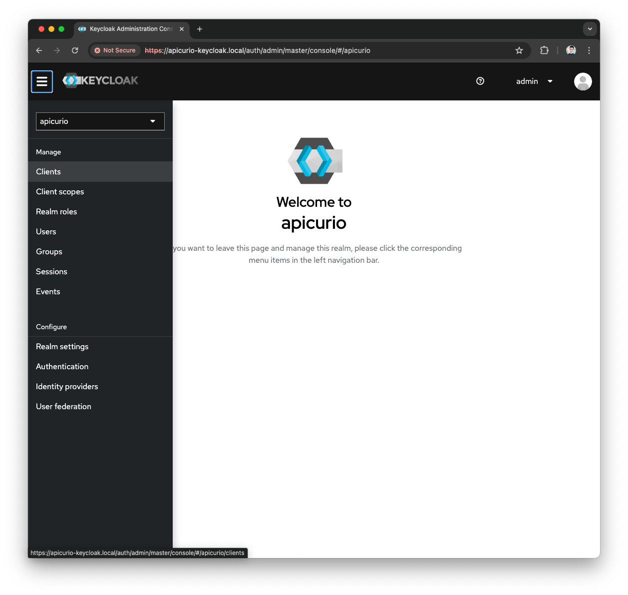 Keycloak Client memu