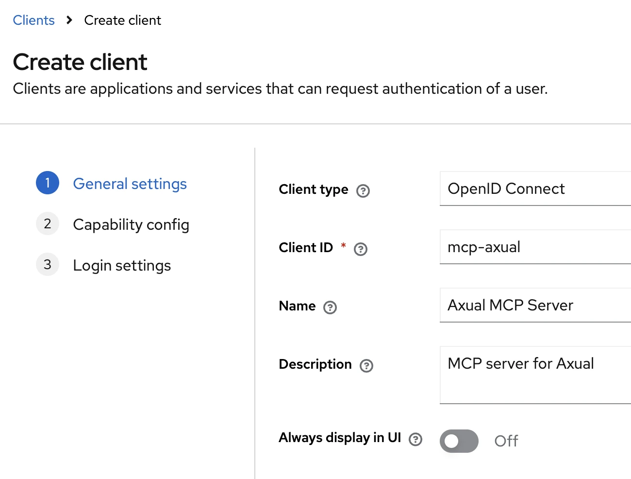Create Keycloak Client