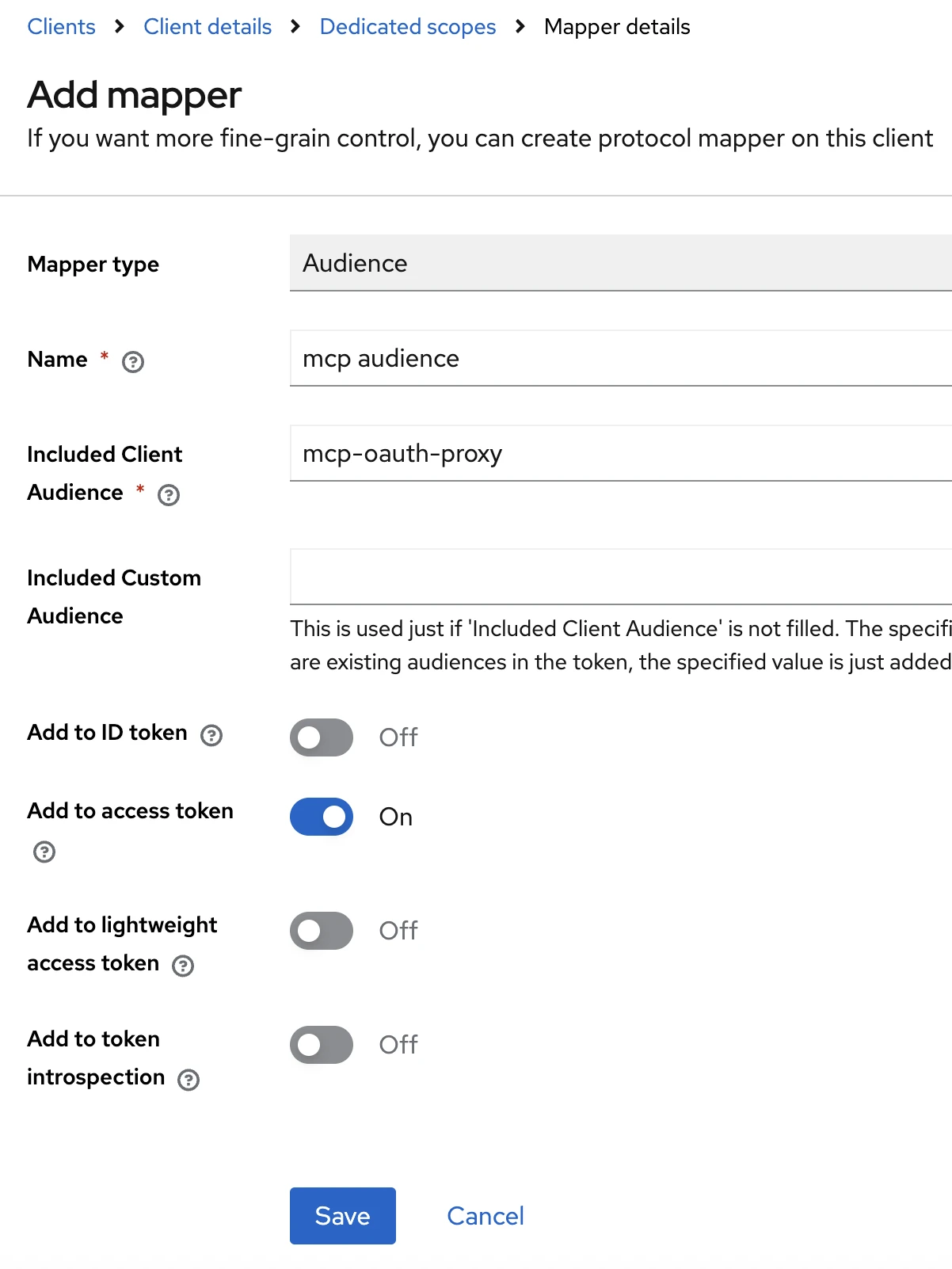 Keycloak Client Mappers