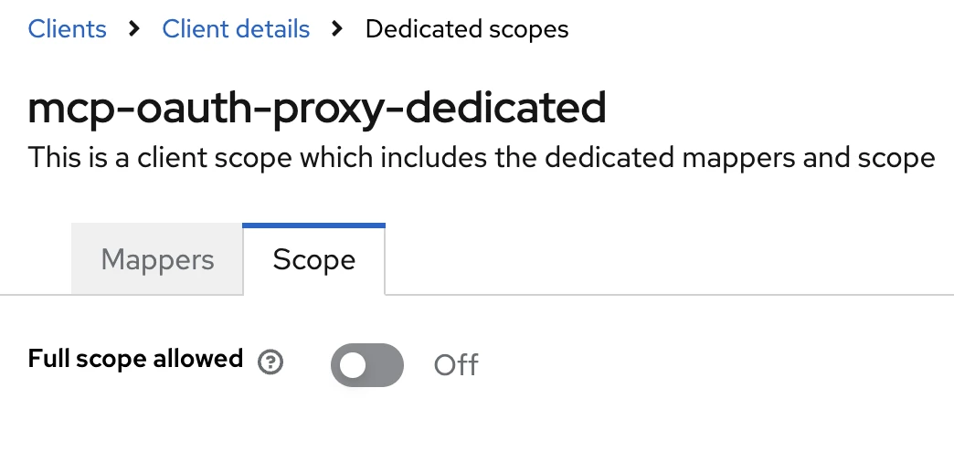 Keycloak Client Scopes