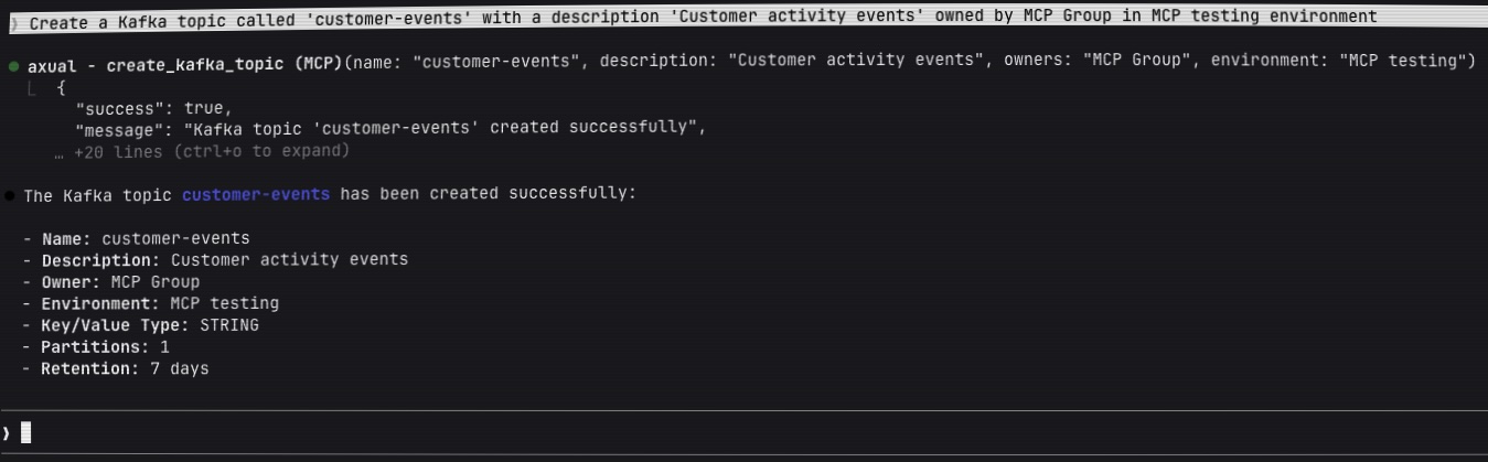 axual mcp create kafka topic