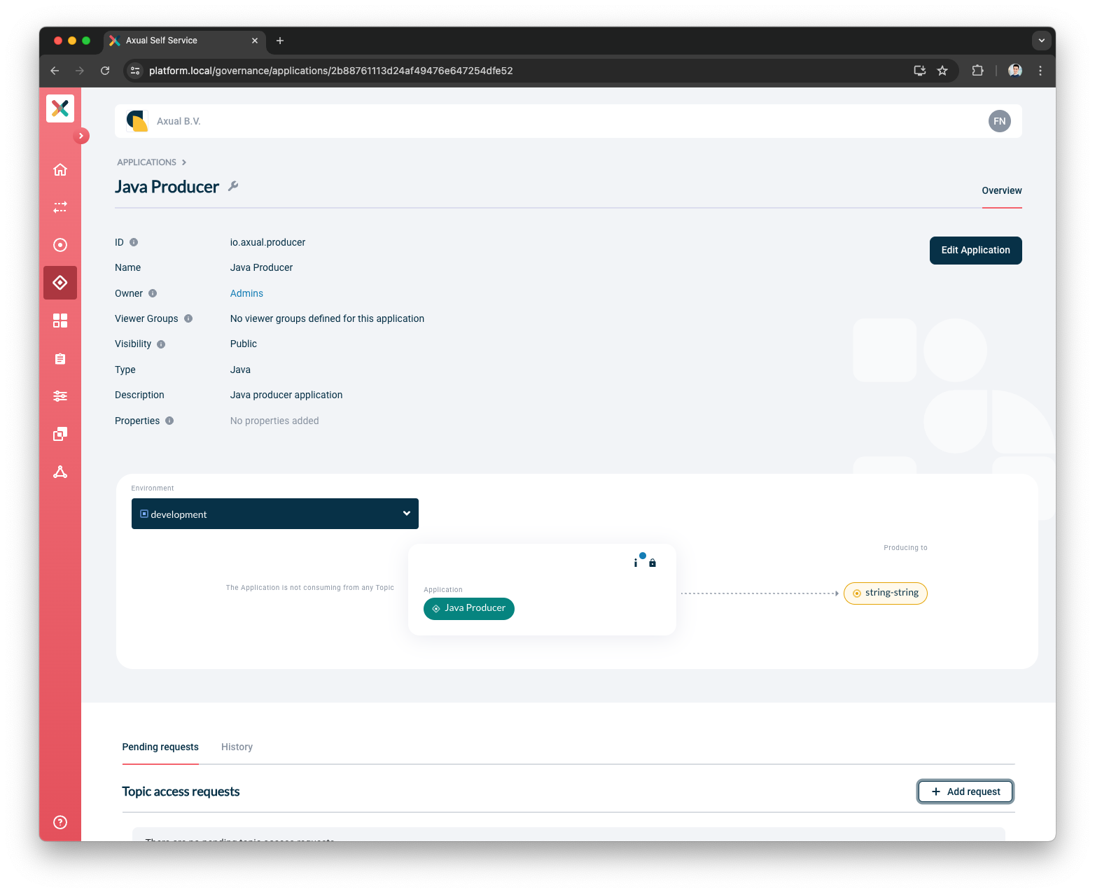 Self-Service Application Access granted
