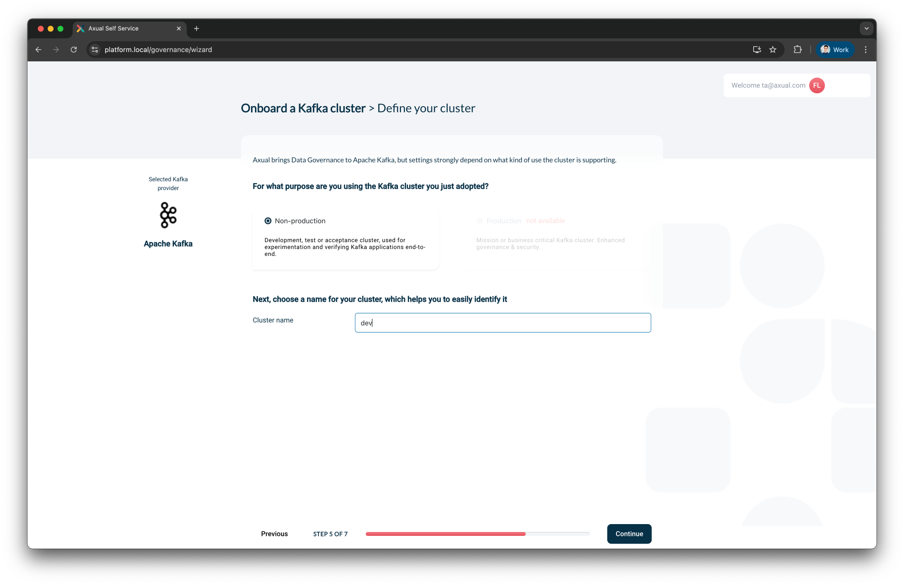 Self-Service Cluster Definition