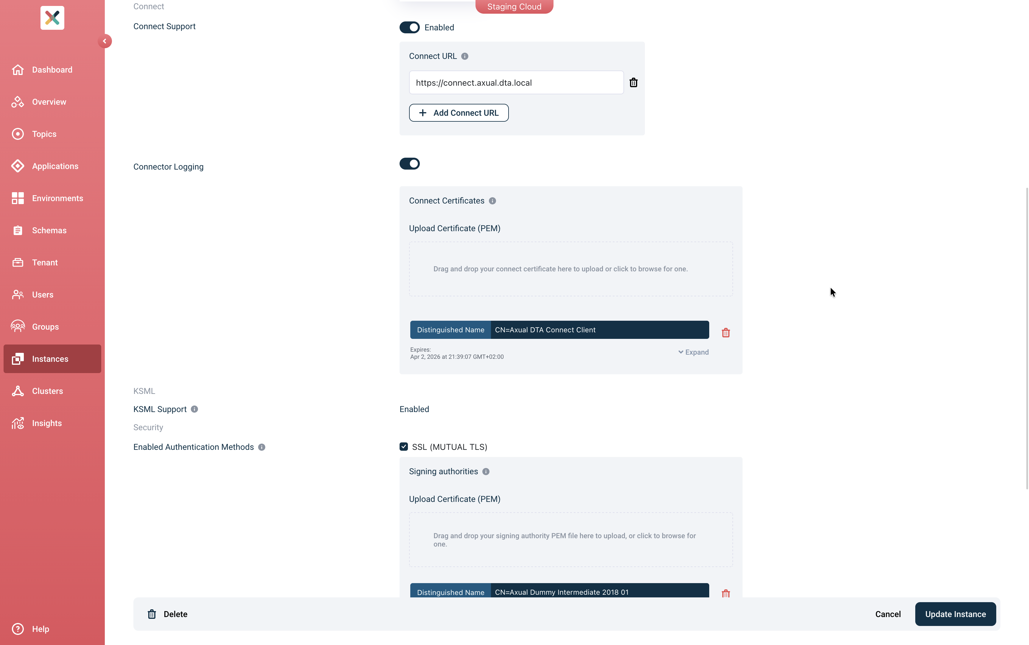 Enable Connector Loggin Support