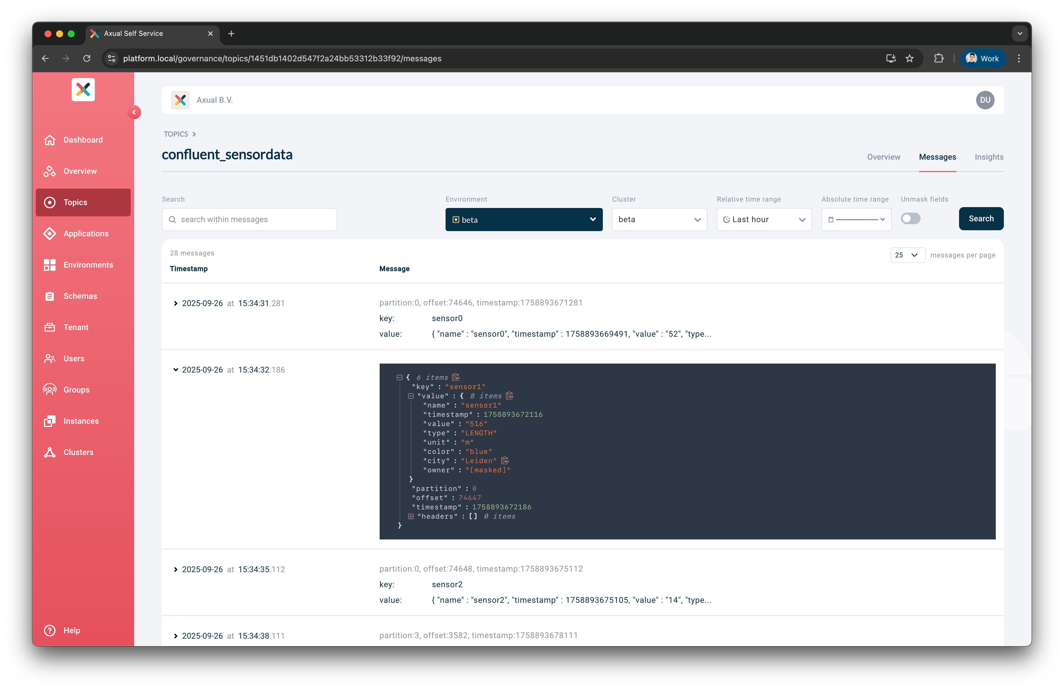 Search result (row) expanded