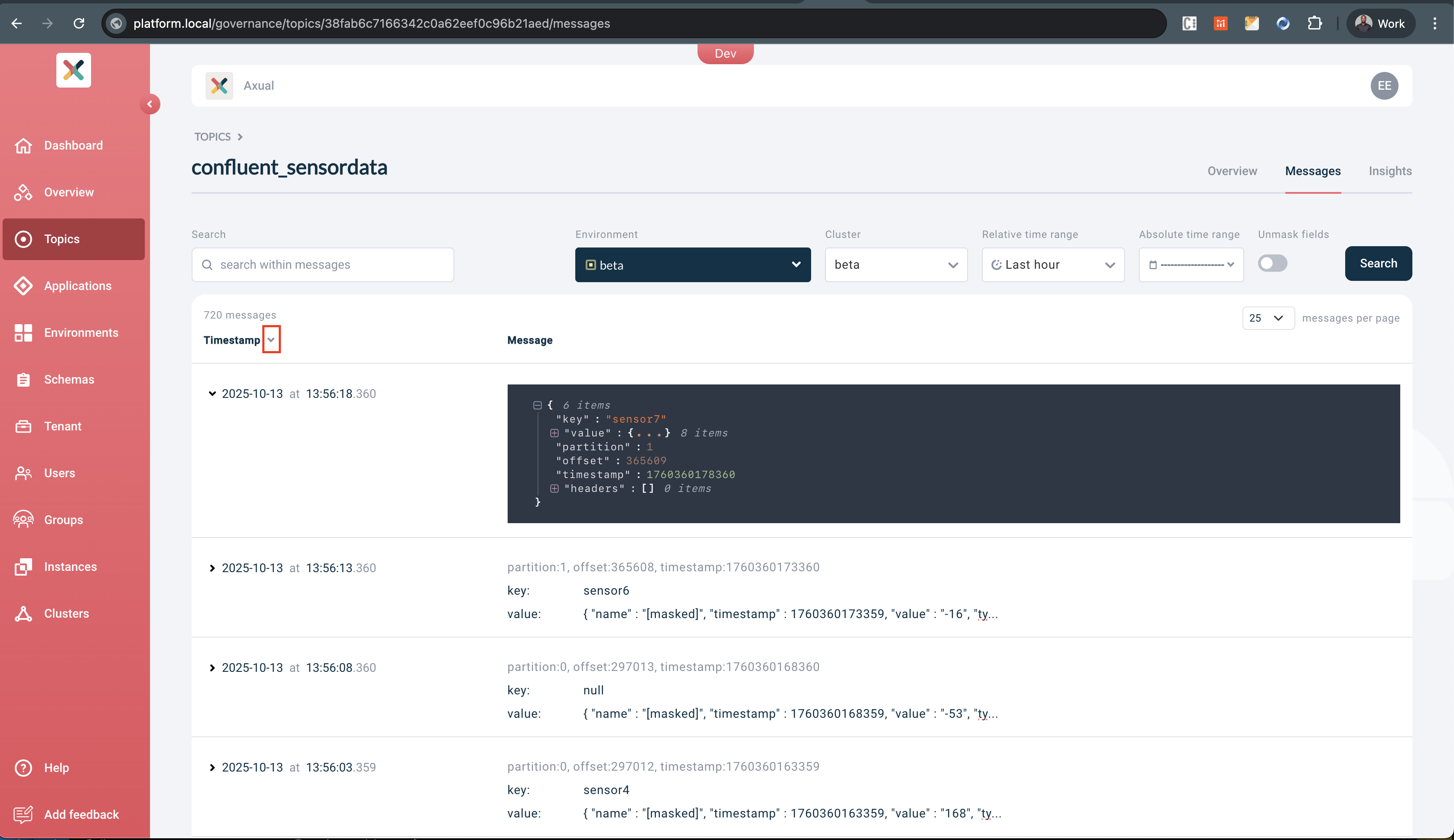 Search result (row) expanded
