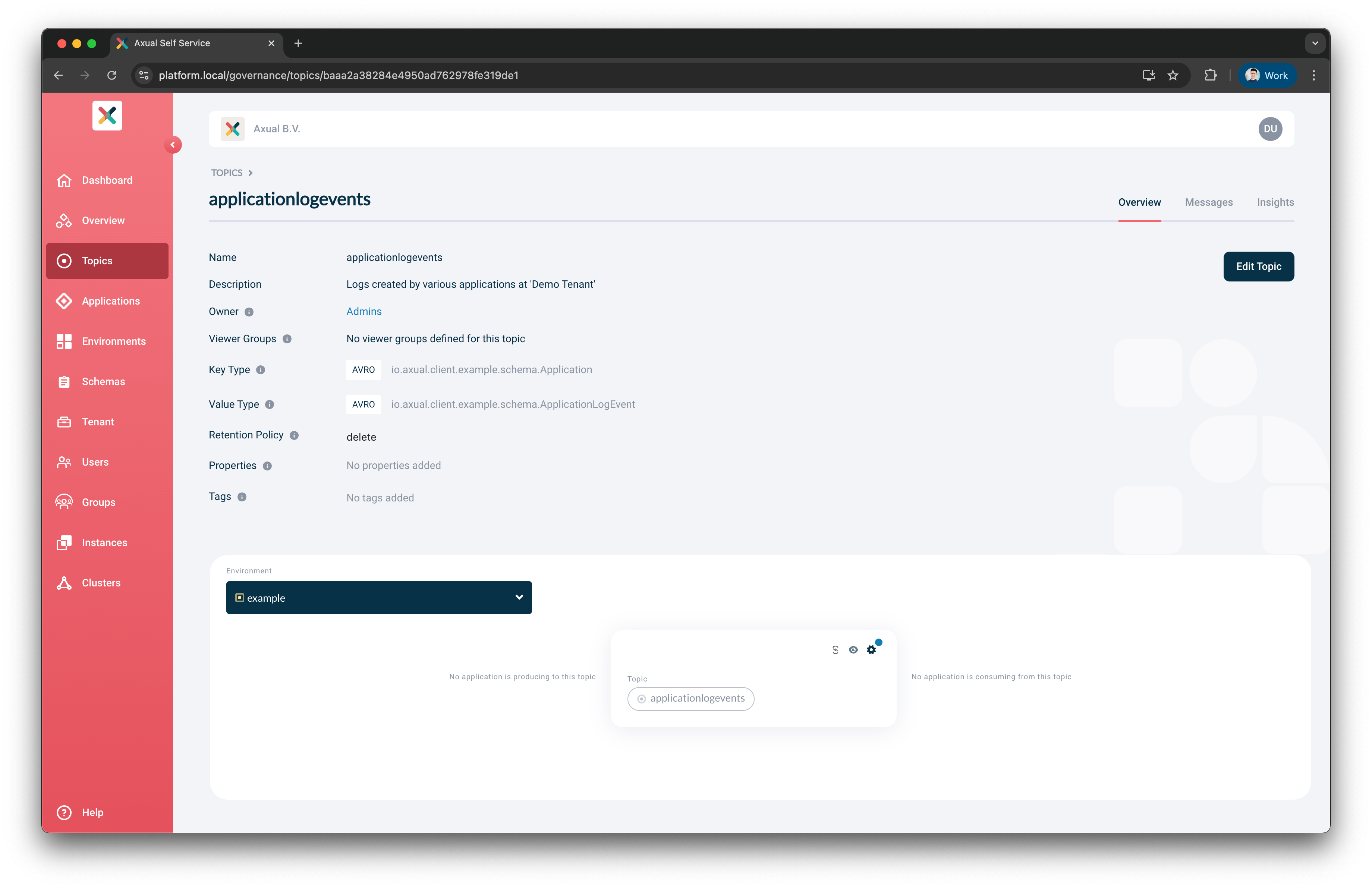 topic applicationlogevents