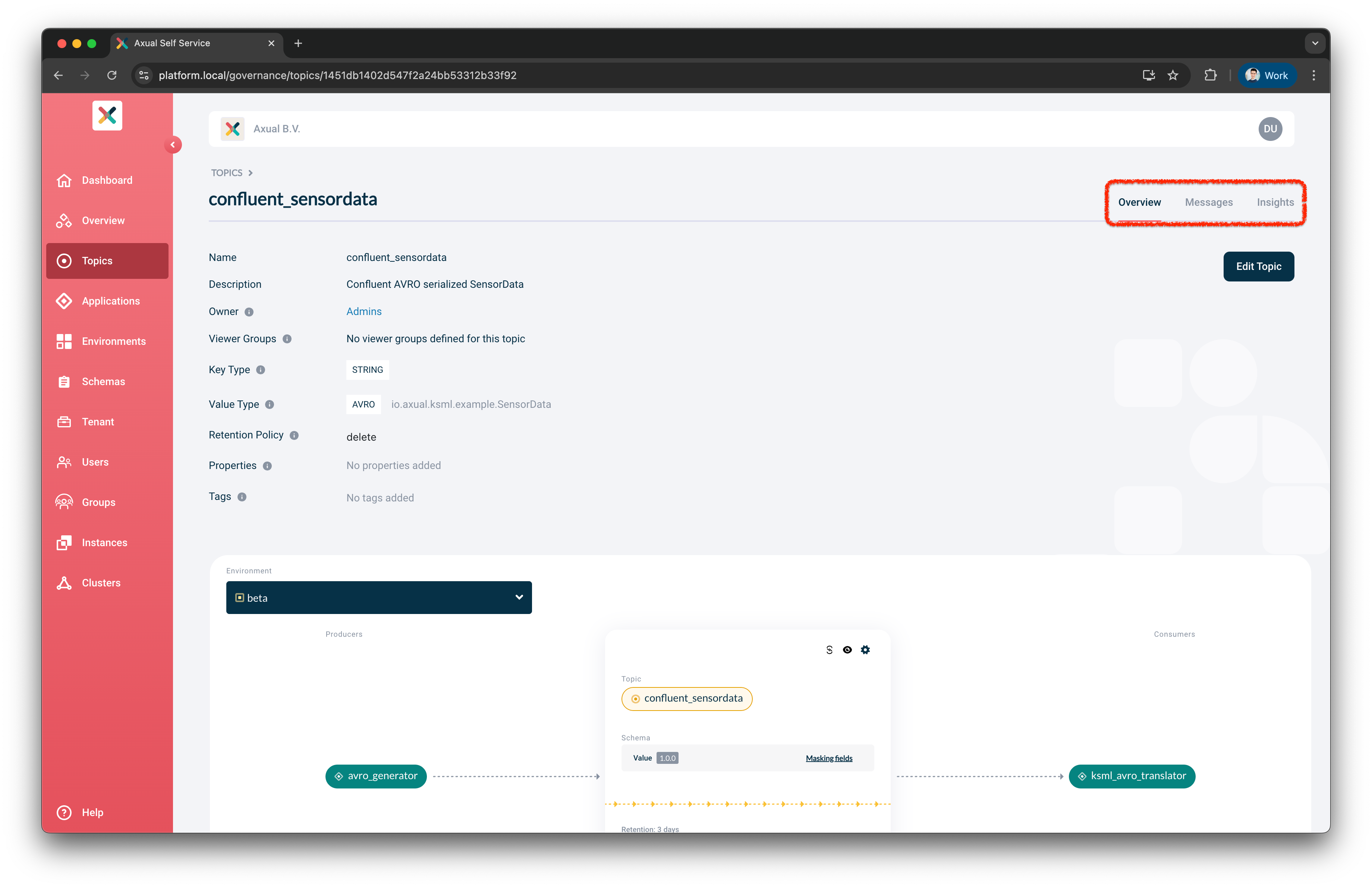 Topic Messages Navigation