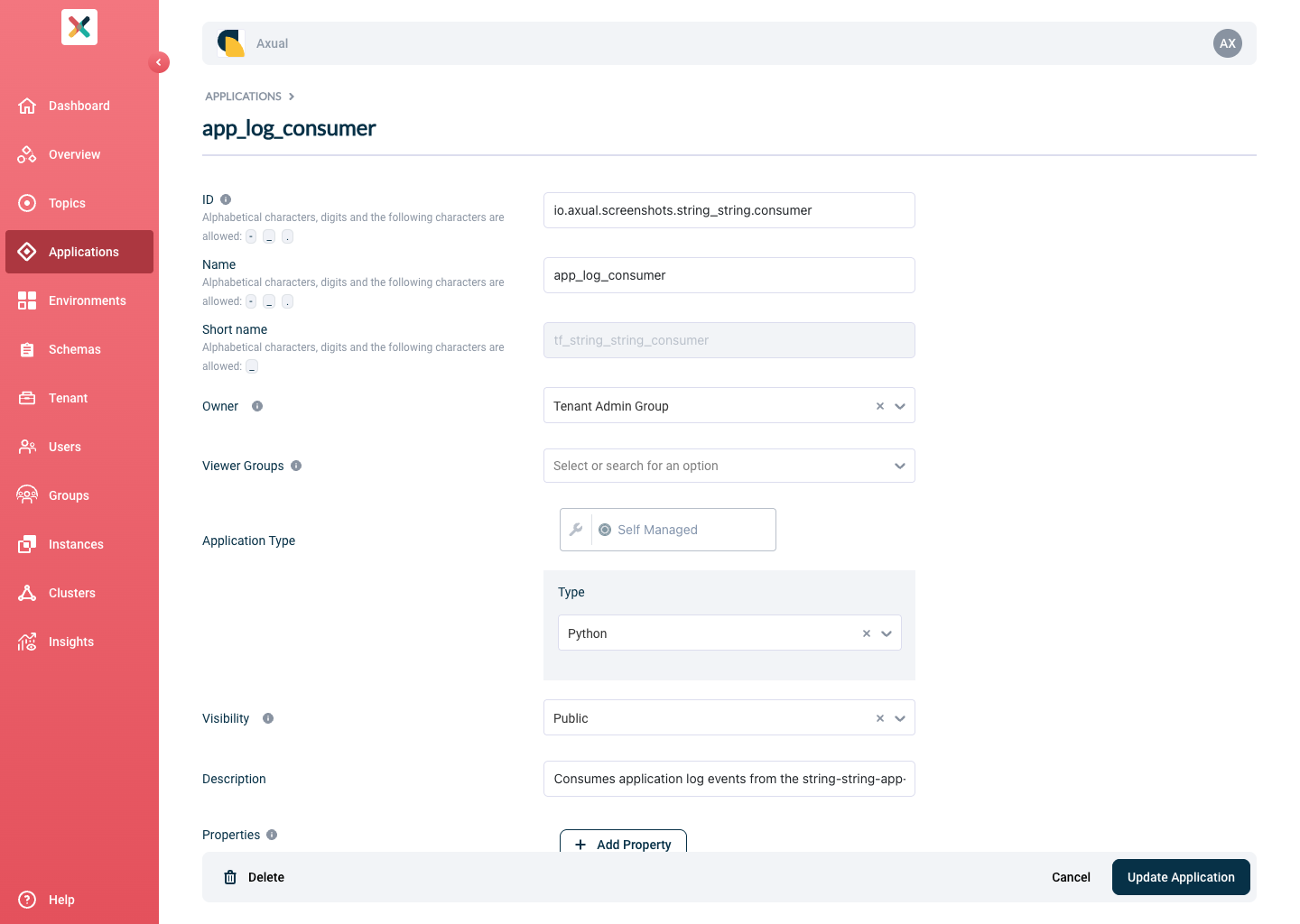 Select Application viewer groups