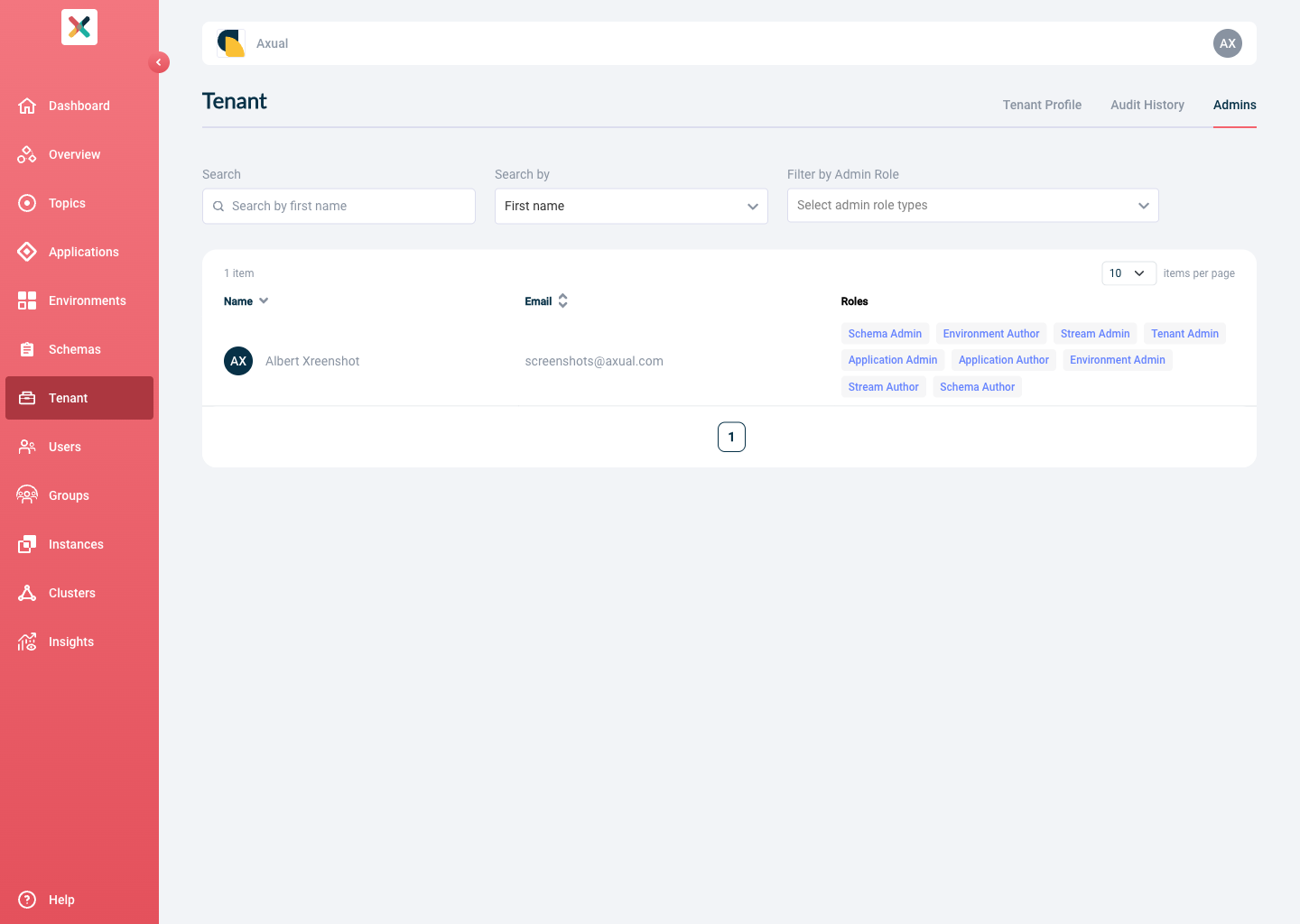 Tenant Admins