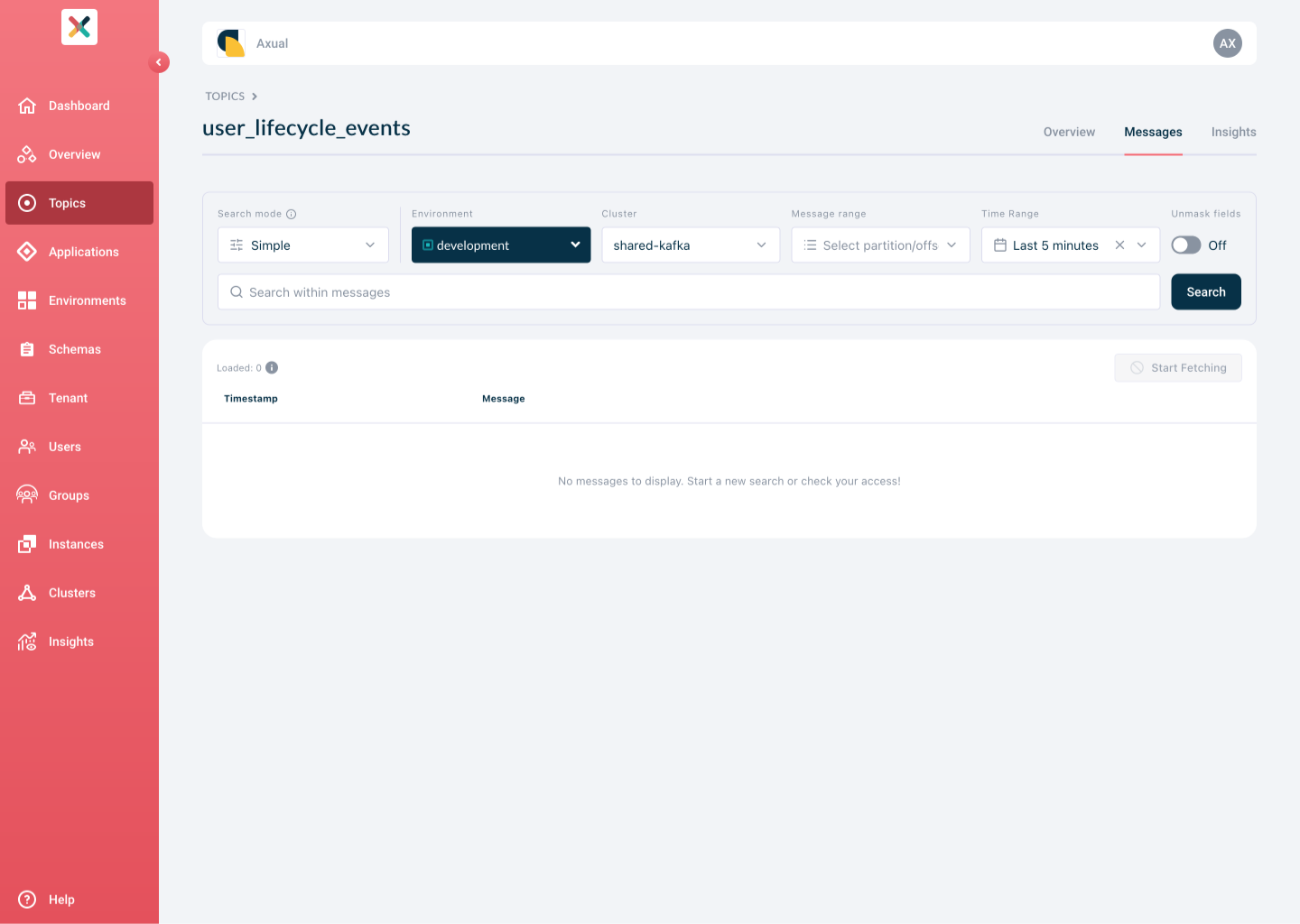Topic Messages Controls