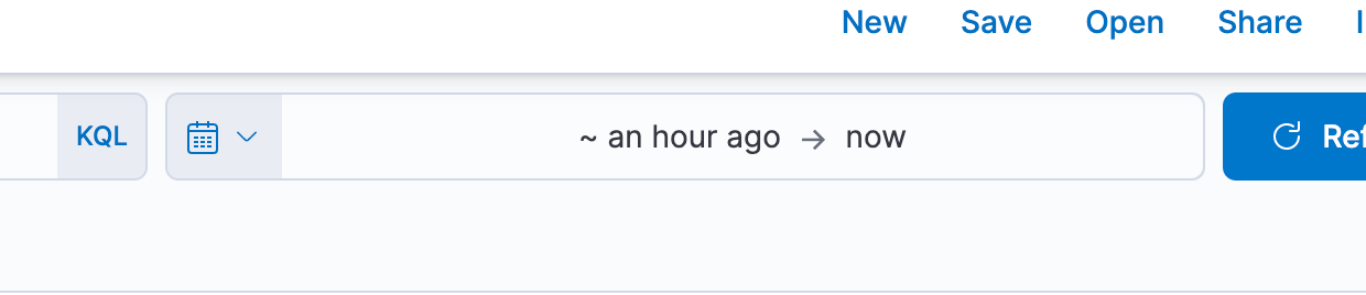 Kibana time range picker