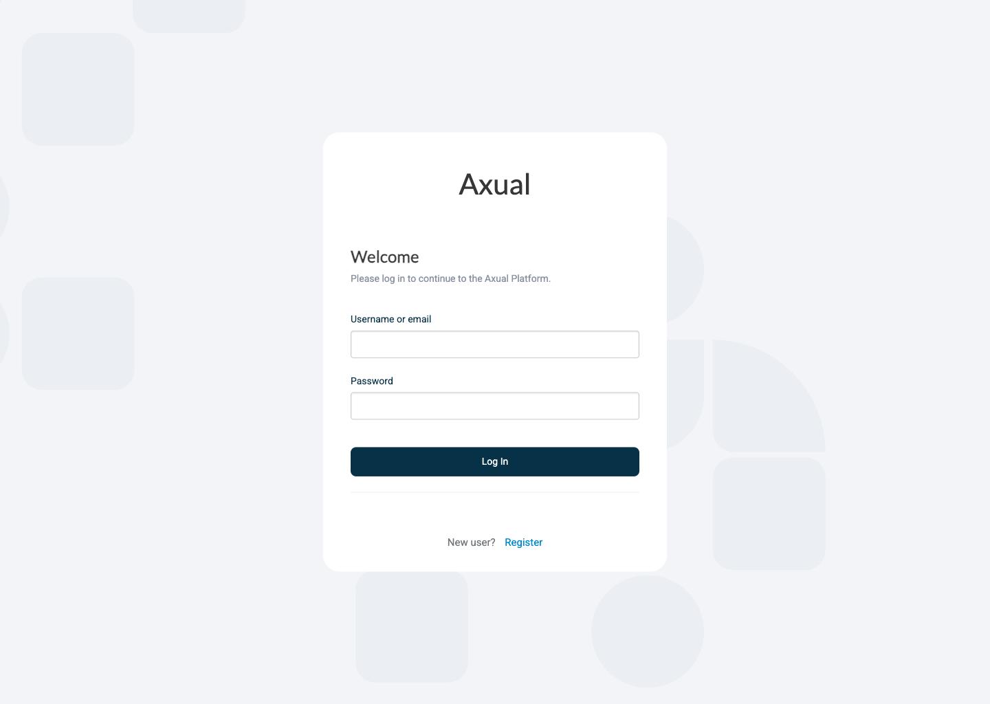 Login page