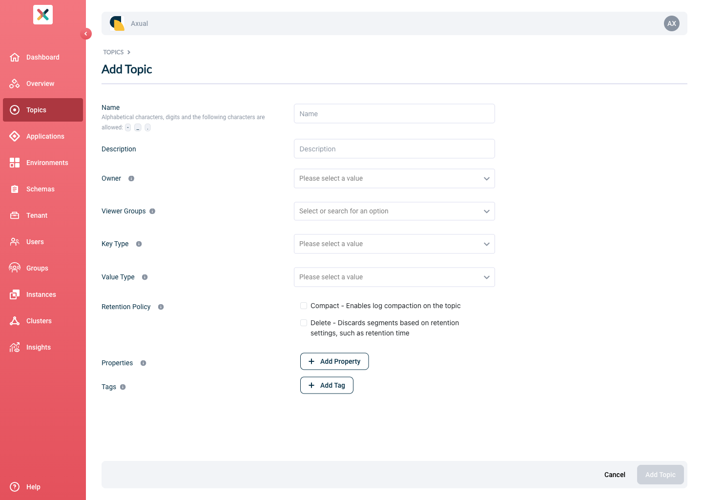 New topic view