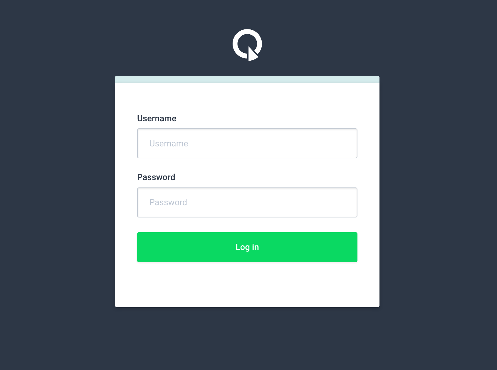 Login page