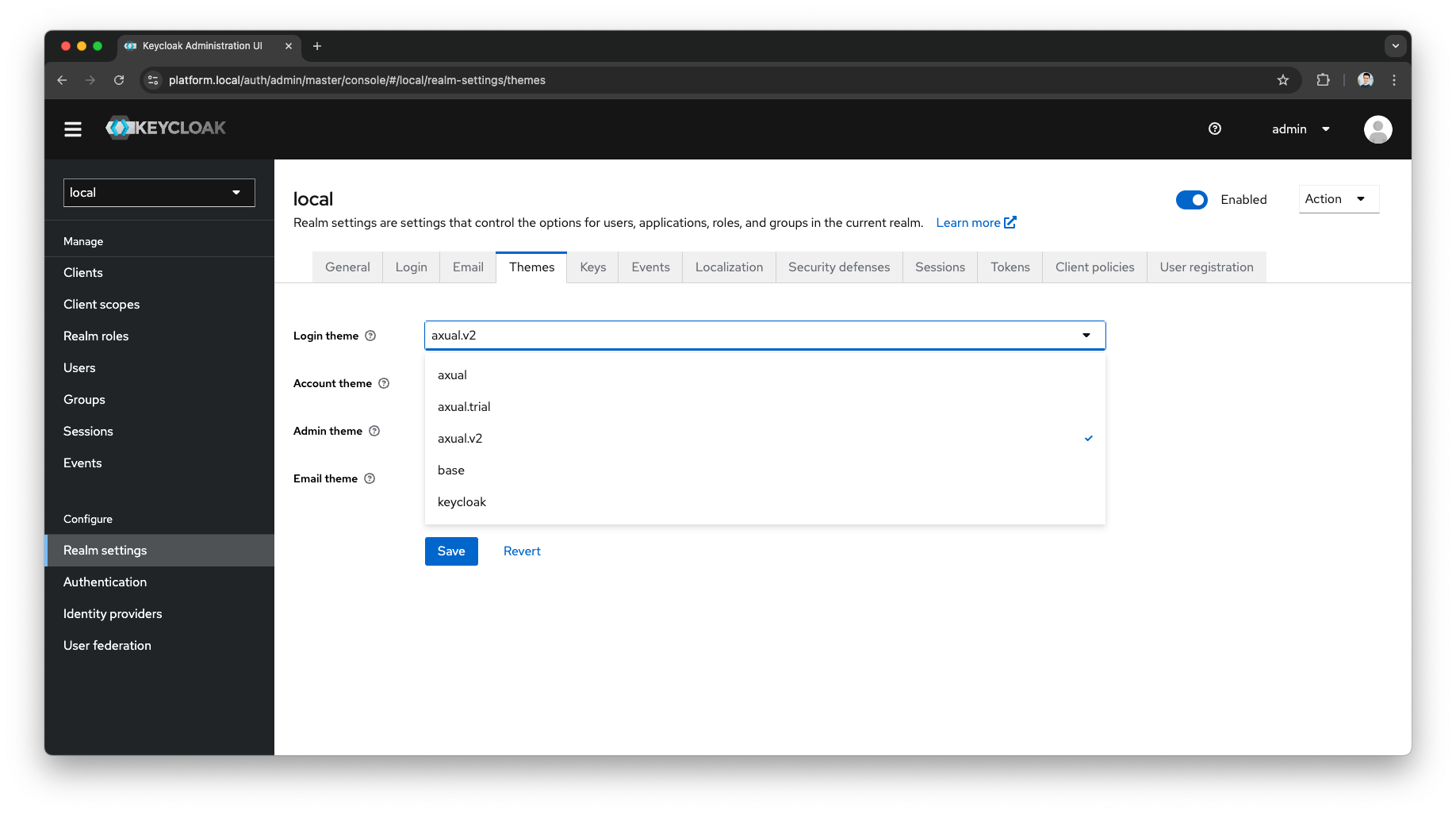 keycloak global login theme