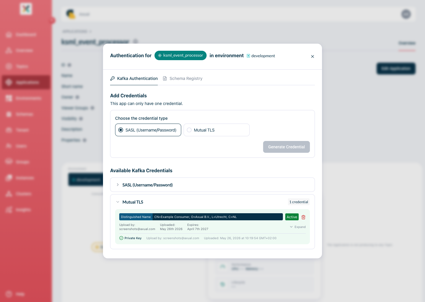 Generated custom principal