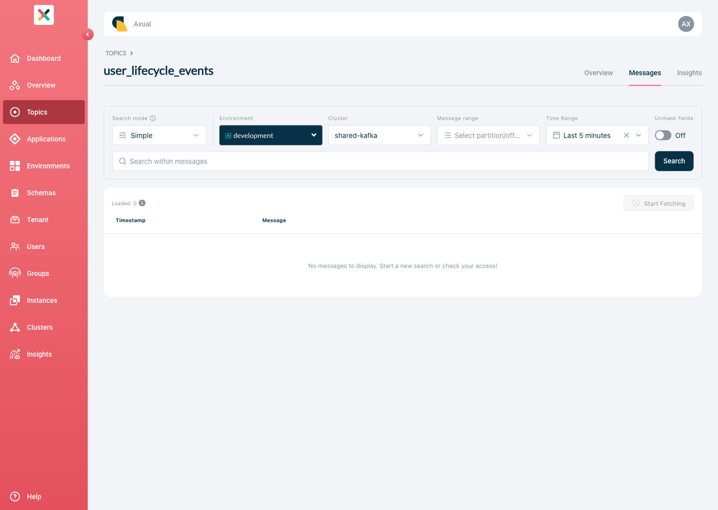 Topic Messages Controls